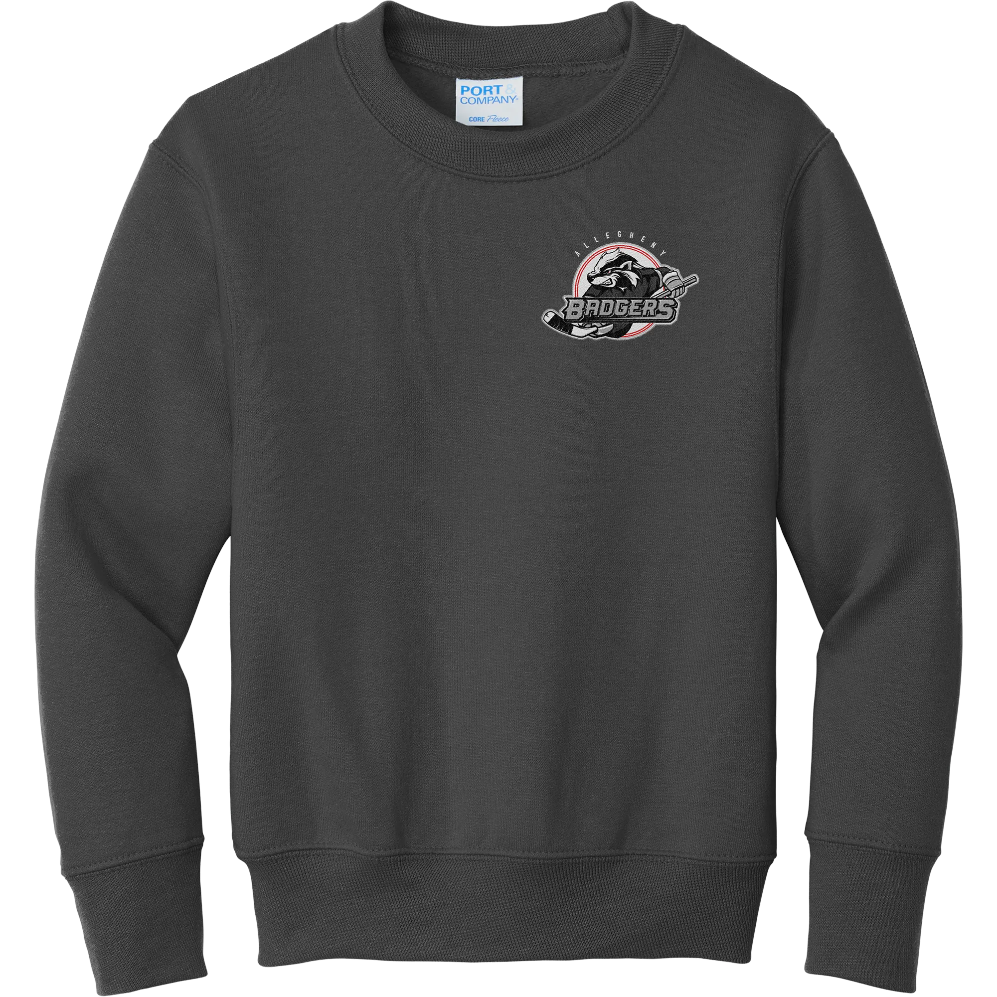 Allegheny Badgers Youth Core Fleece Crewneck Sweatshirt