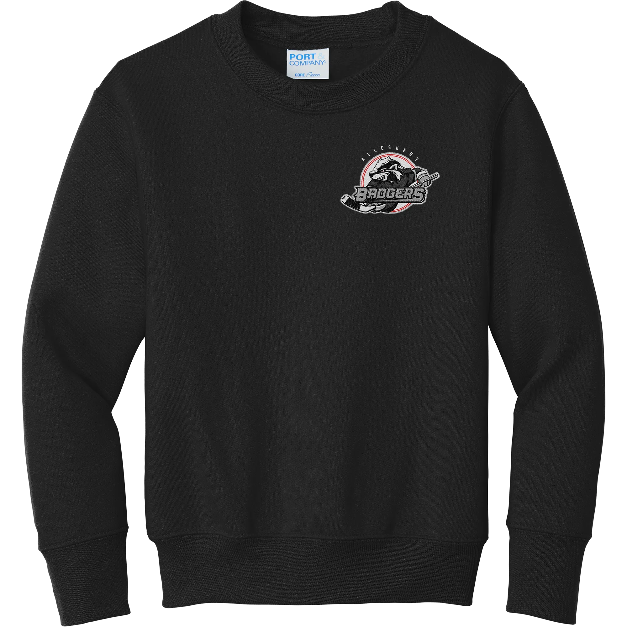Allegheny Badgers Youth Core Fleece Crewneck Sweatshirt