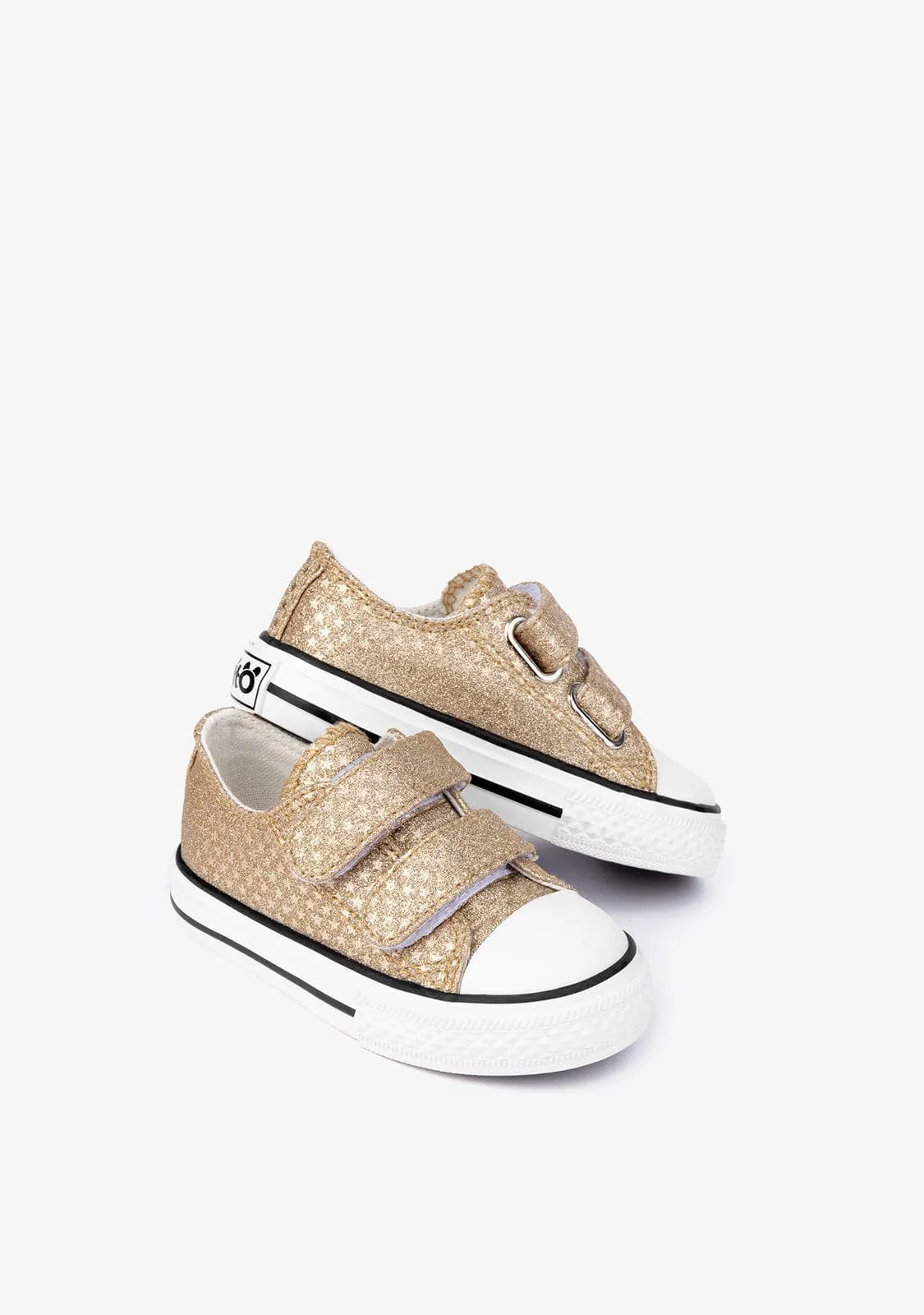 Baby's Platium Glitter Sneakers