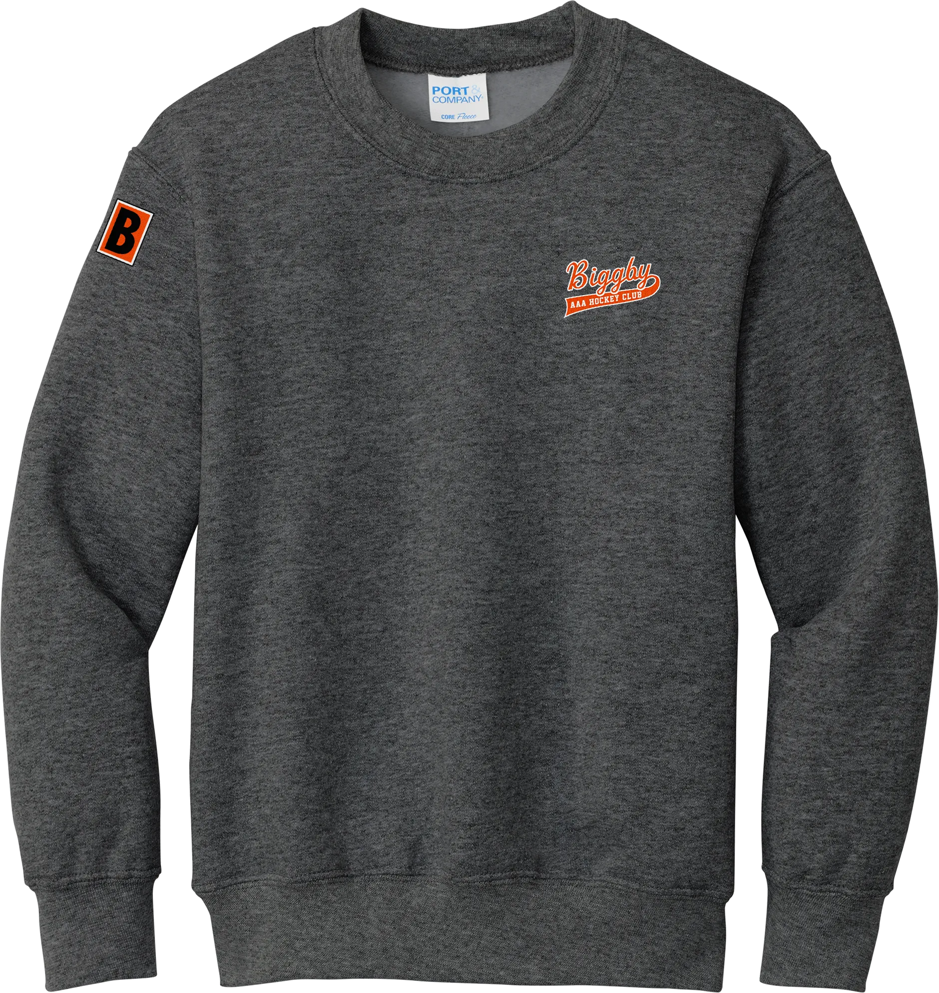 Biggby Coffee AAA Youth Core Fleece Crewneck Sweatshirt