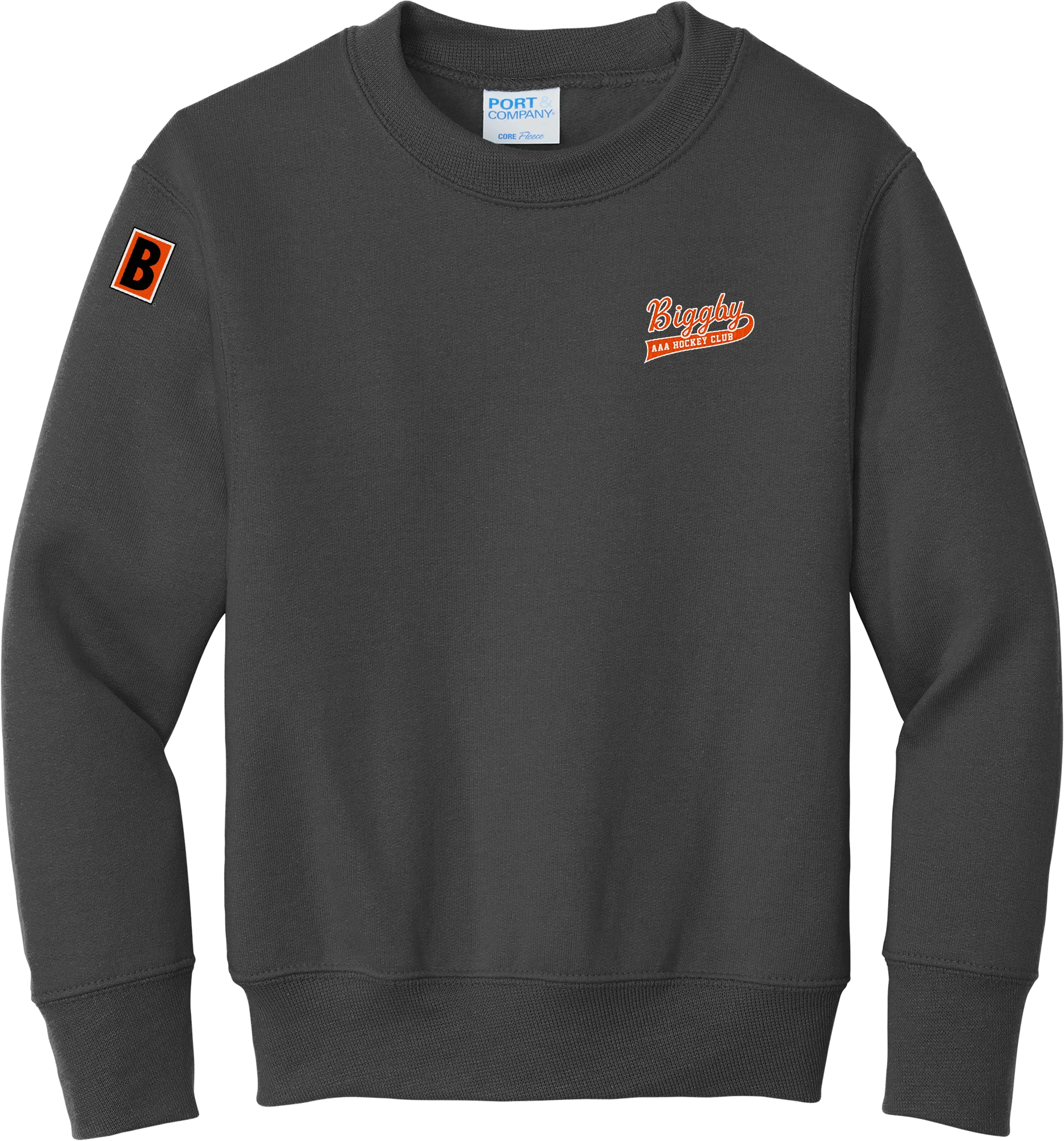 Biggby Coffee AAA Youth Core Fleece Crewneck Sweatshirt