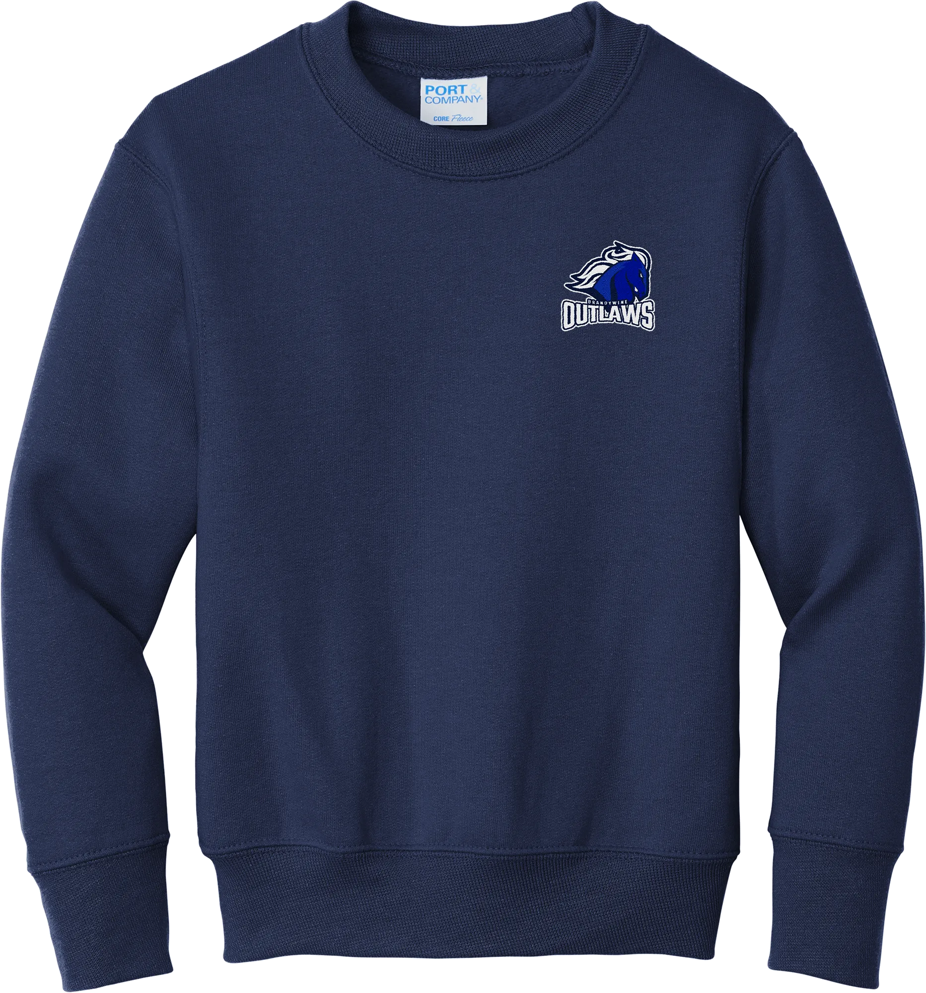 Brandywine Outlaws Youth Core Fleece Crewneck Sweatshirt