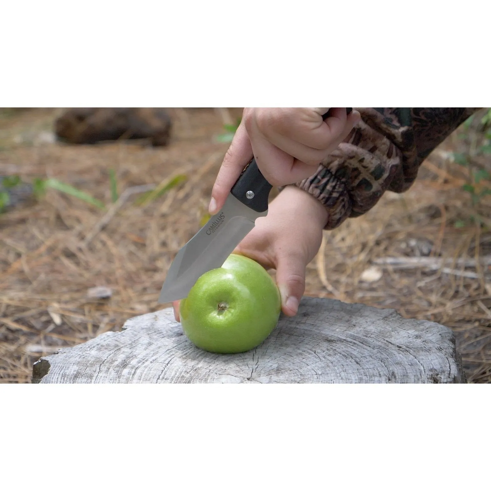 Camillus Injekt 9" Multi-Tool Survival Knife, Fixed 4.25" Blade with Sharpener and Sheath, Black