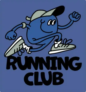 Cartoon Runner Mascot Running Club Cap Shoes PR Shirt
