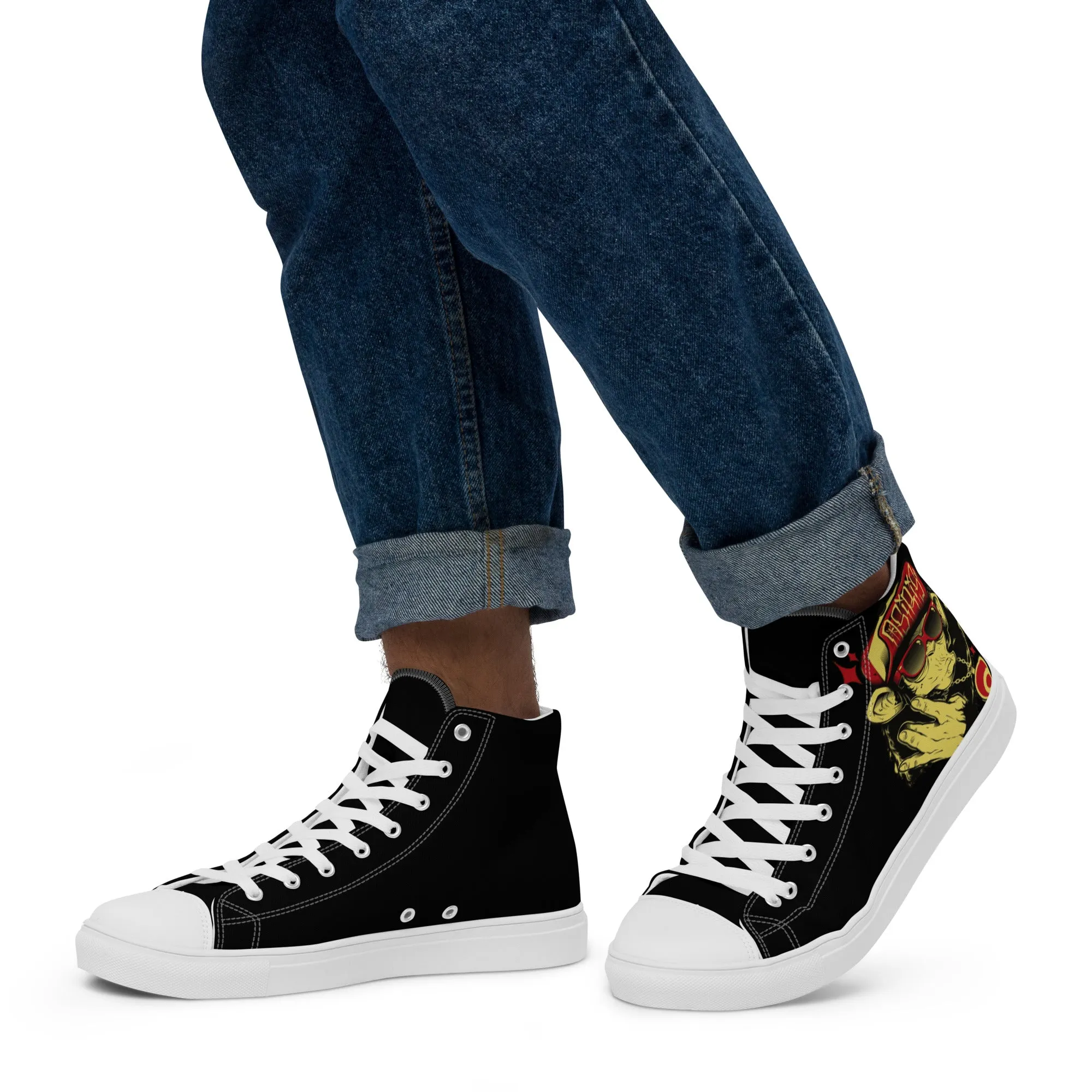 Chump Chimp Men’s high top canvas shoes