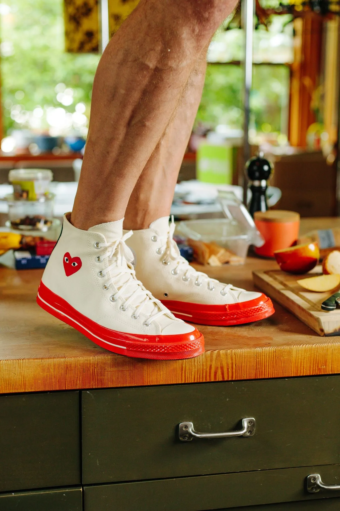 Comme Des Garçons Play Converse Chuck 70 High Top WHITE