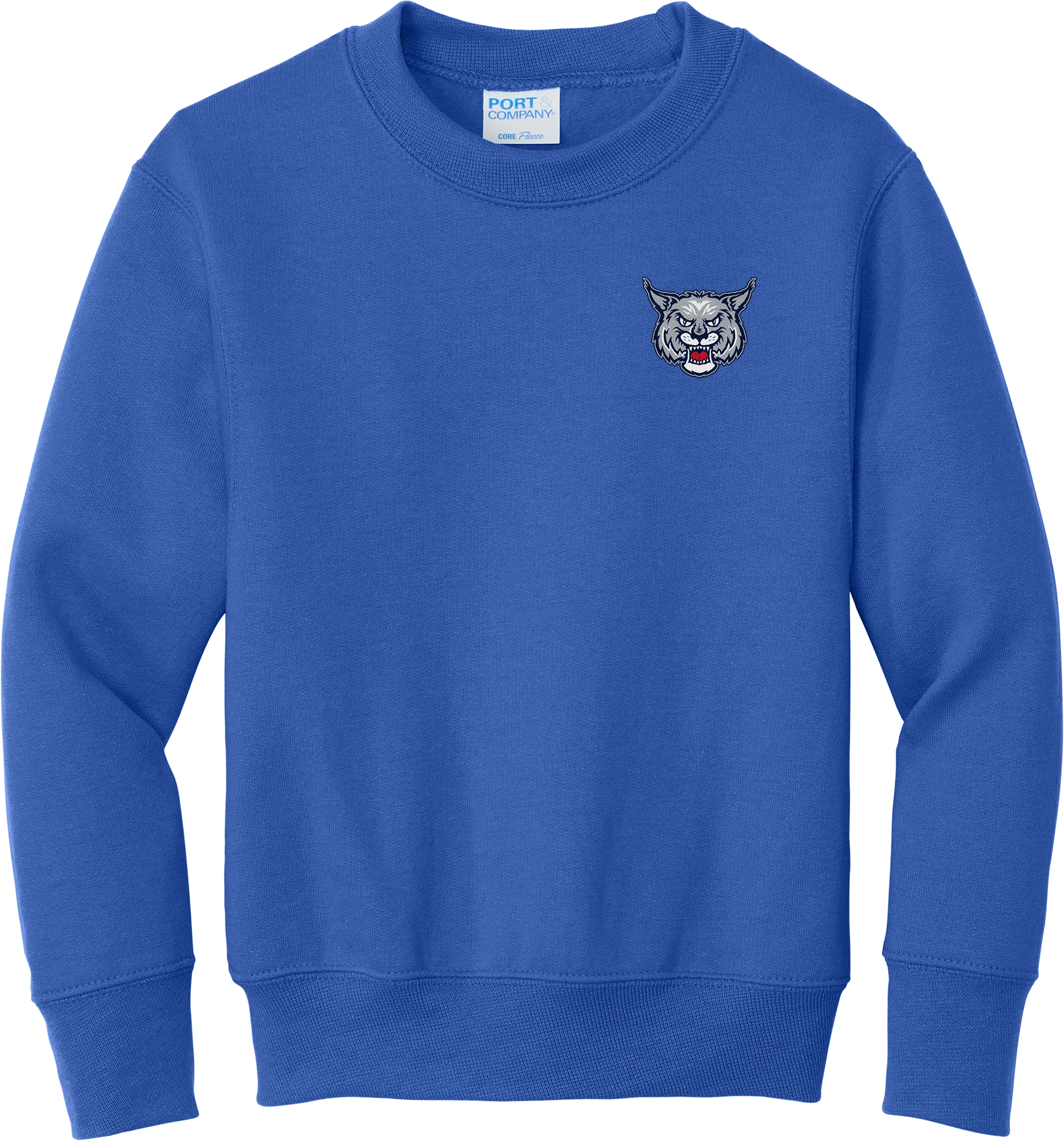CT Bobcats Youth Core Fleece Crewneck Sweatshirt