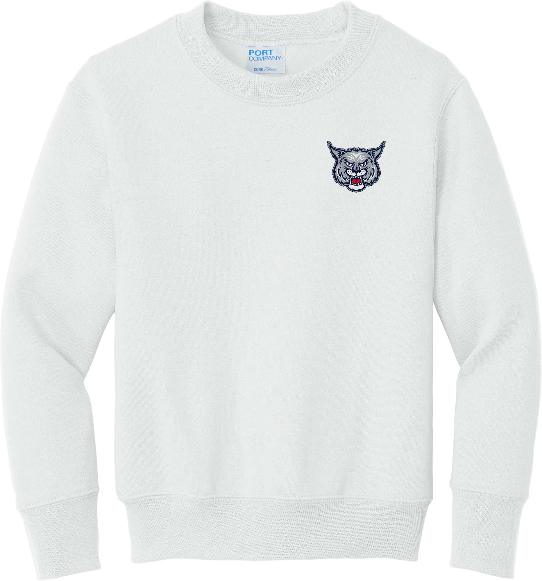 CT Bobcats Youth Core Fleece Crewneck Sweatshirt