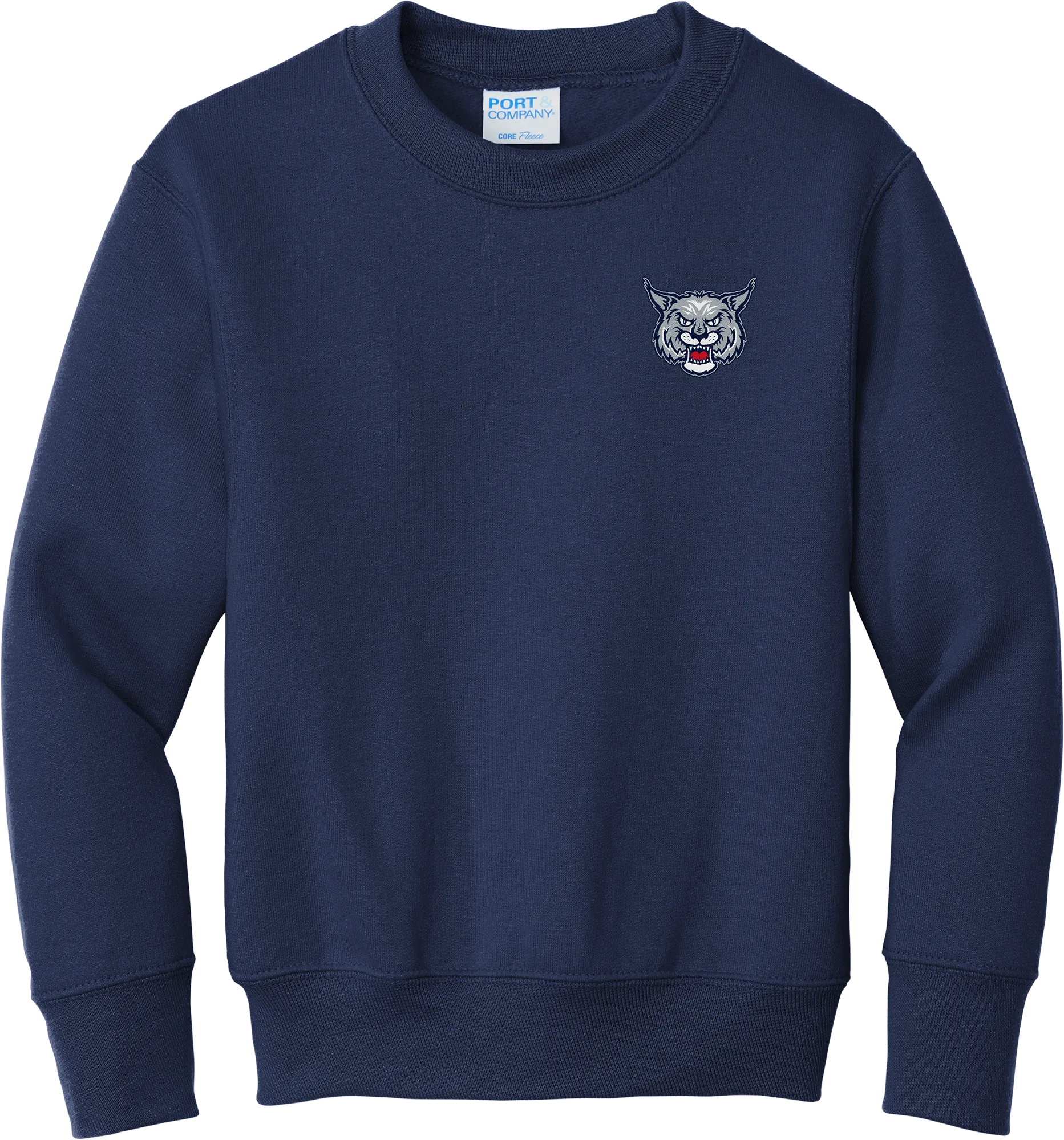 CT Bobcats Youth Core Fleece Crewneck Sweatshirt