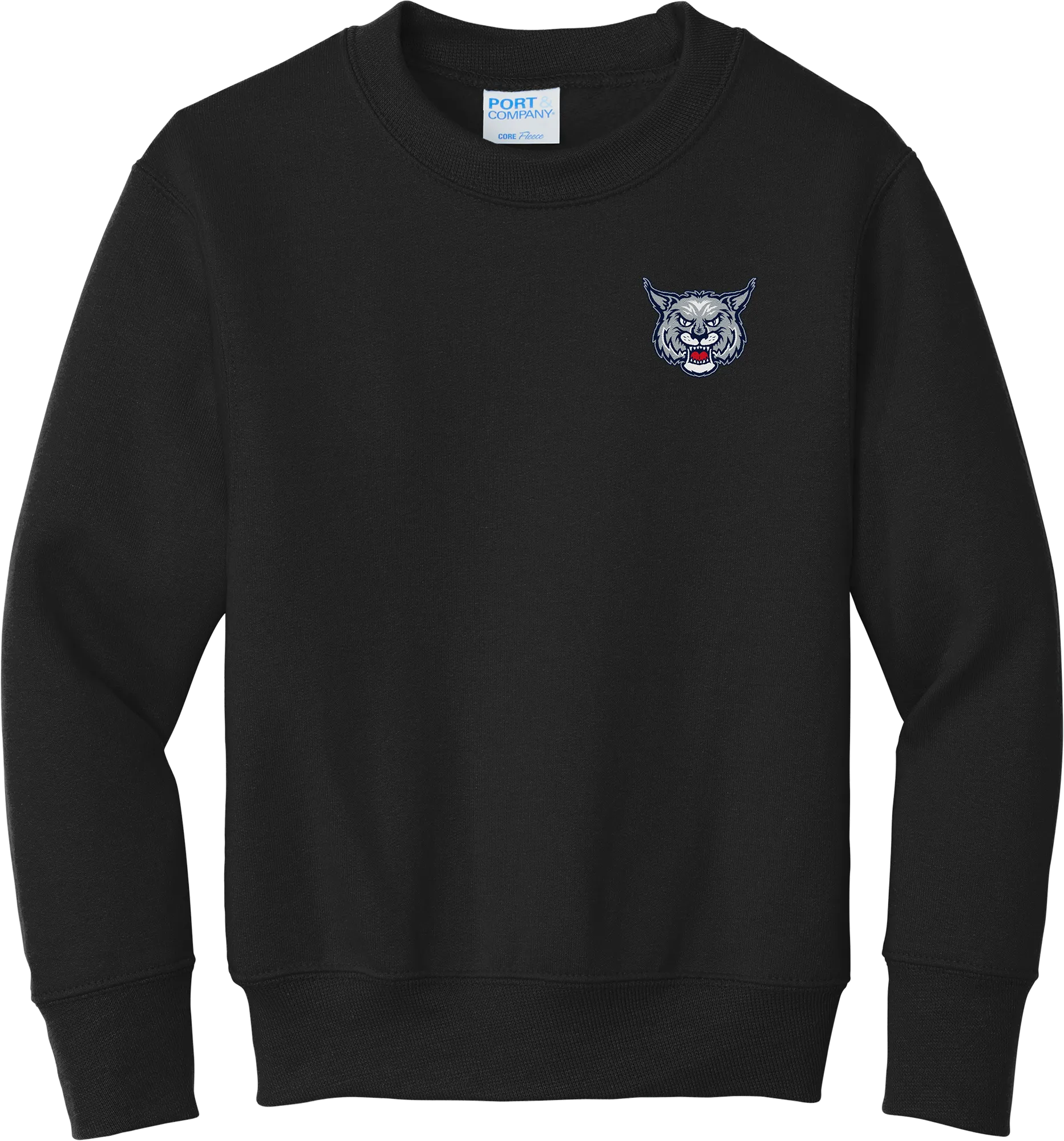 CT Bobcats Youth Core Fleece Crewneck Sweatshirt