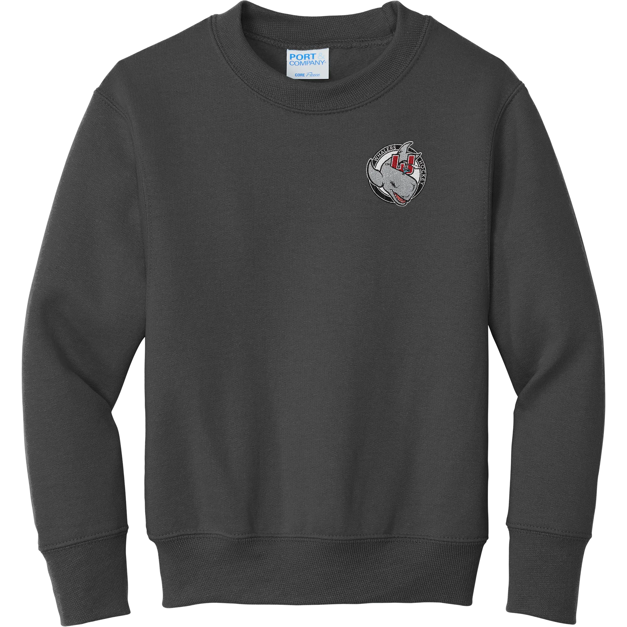 CT Whalers Tier 2 Youth Core Fleece Crewneck Sweatshirt