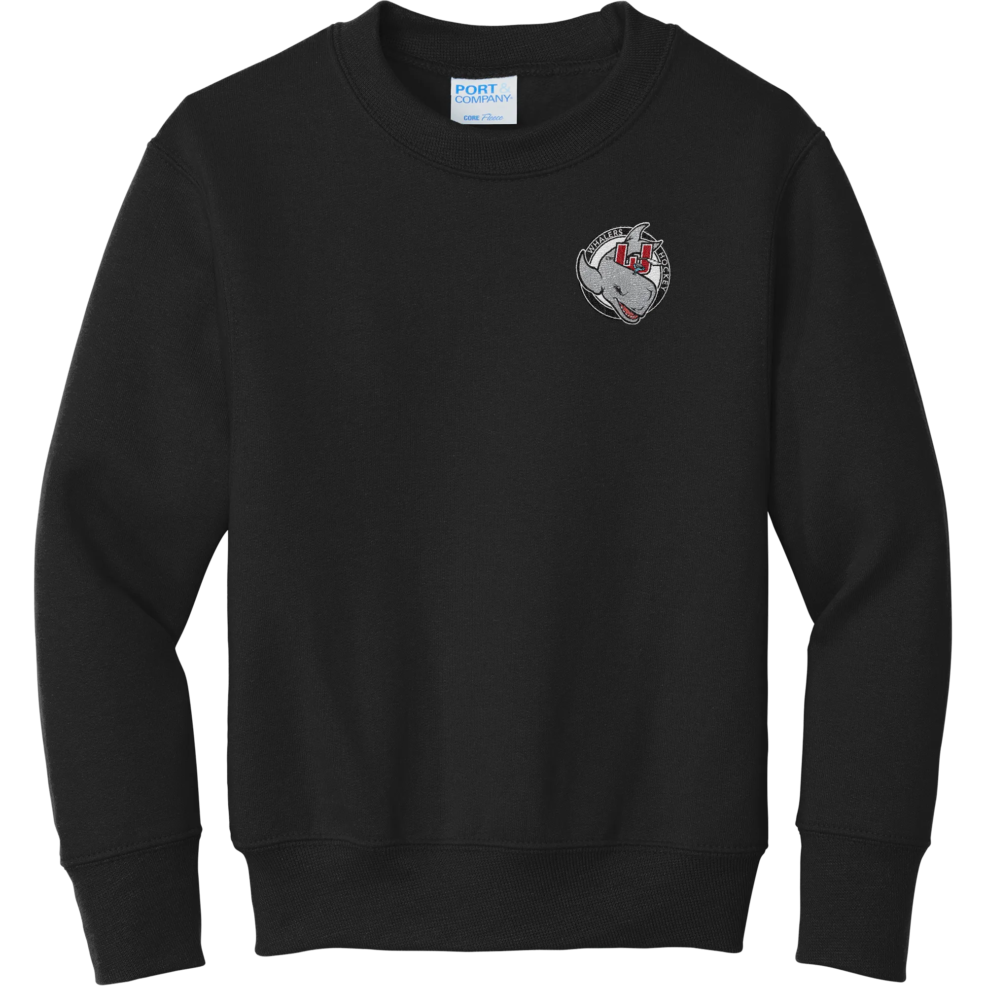 CT Whalers Tier 2 Youth Core Fleece Crewneck Sweatshirt