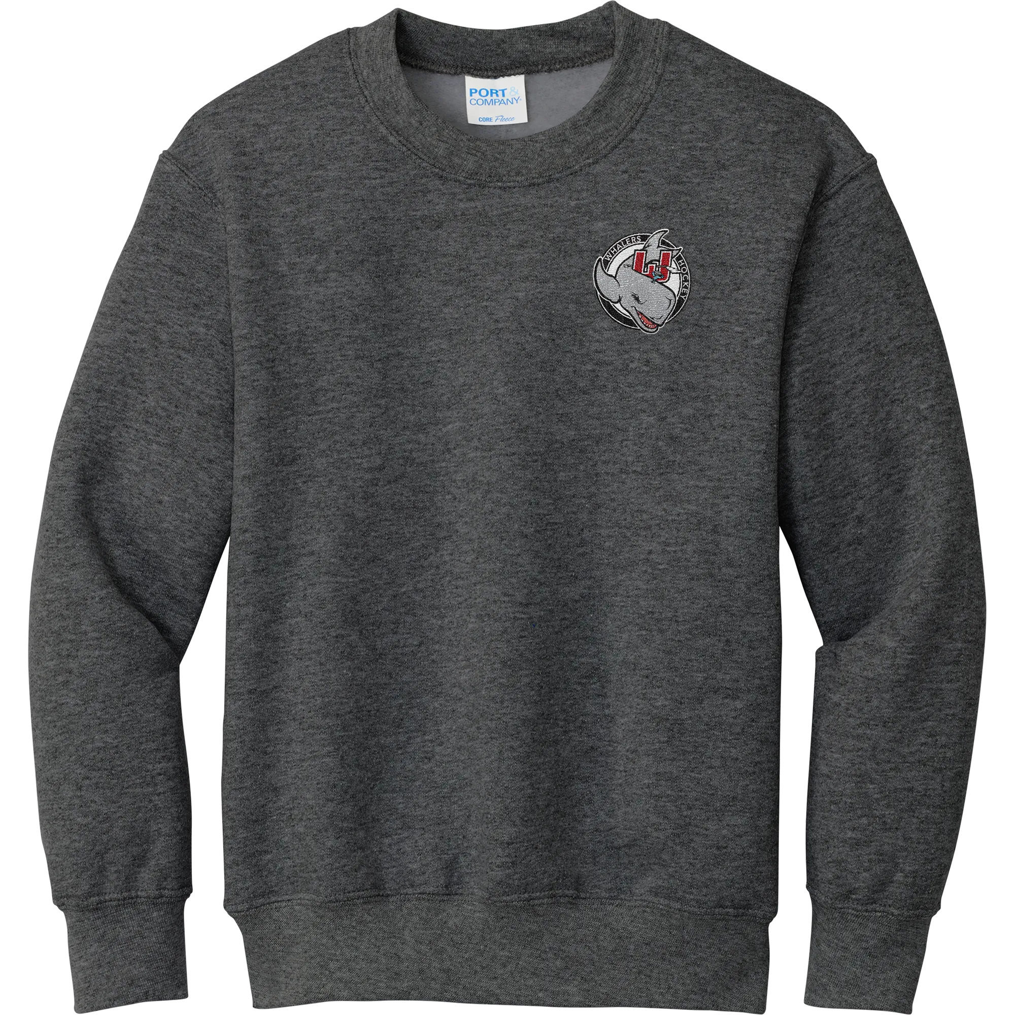 CT Whalers Tier 2 Youth Core Fleece Crewneck Sweatshirt