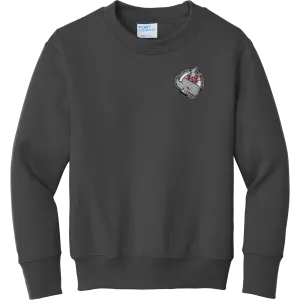 CT Whalers Tier 2 Youth Core Fleece Crewneck Sweatshirt