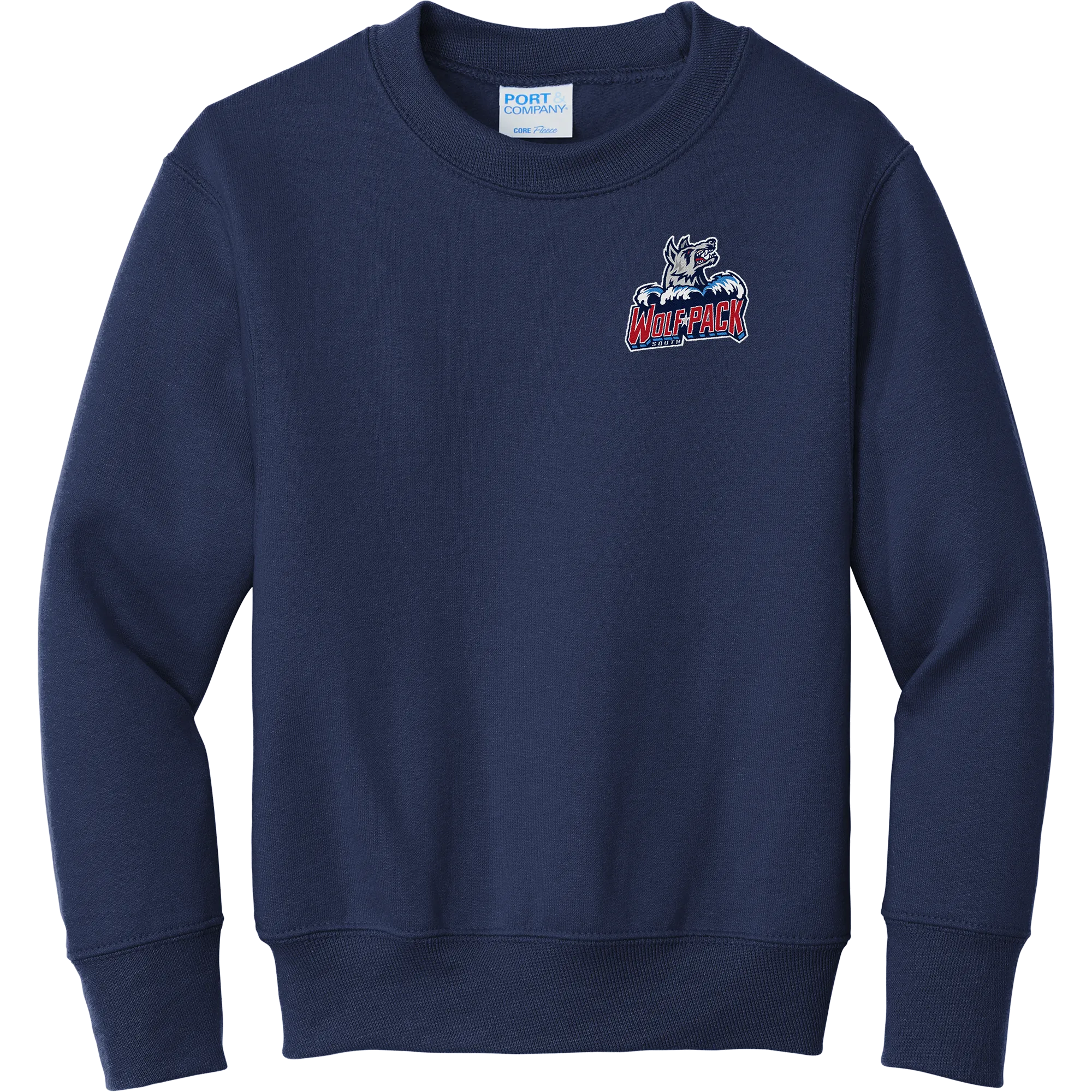 CT Wolfpack South Youth Core Fleece Crewneck Sweatshirt