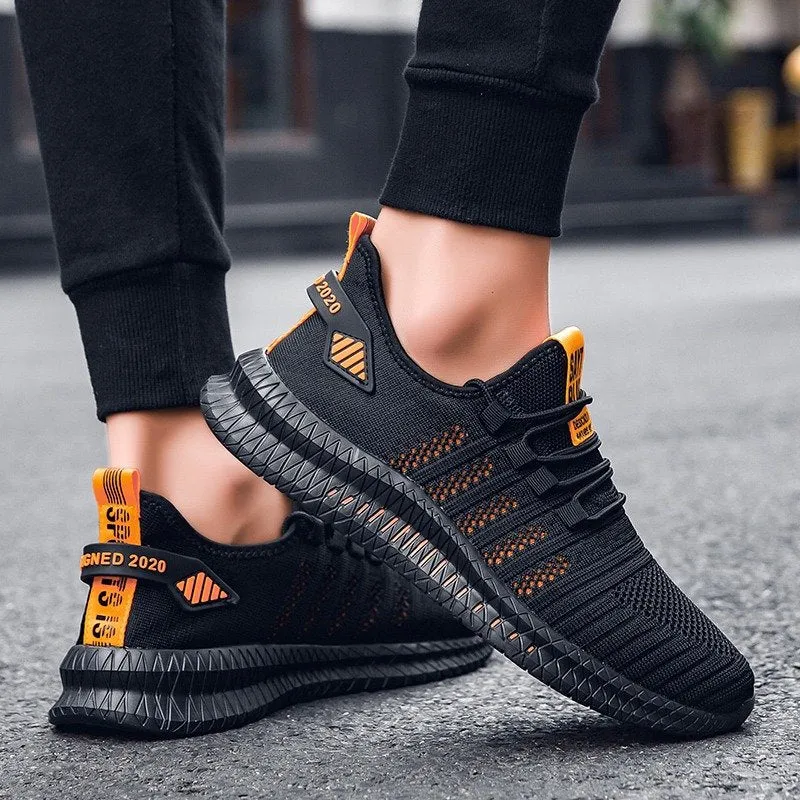 Cuzcare Men Arch Support Sneakers Foldable Rubber Mesh Firm Walking Orthopedic Shoes