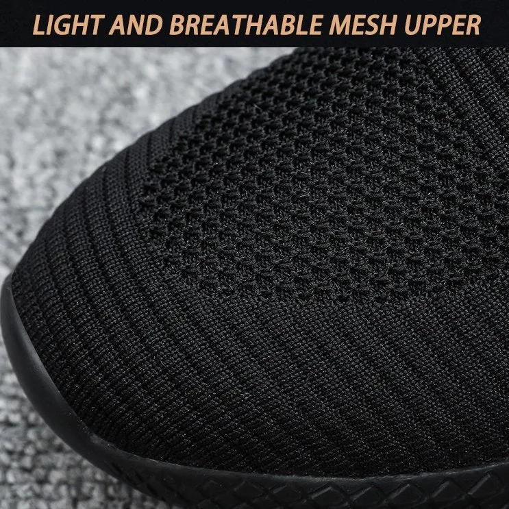 Cuzcare Men Arch Support Sneakers Foldable Rubber Mesh Firm Walking Orthopedic Shoes