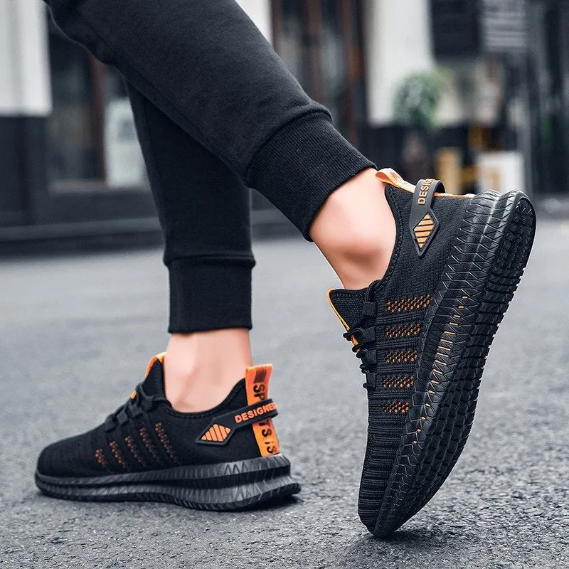 Cuzcare Men Arch Support Sneakers Foldable Rubber Mesh Firm Walking Orthopedic Shoes