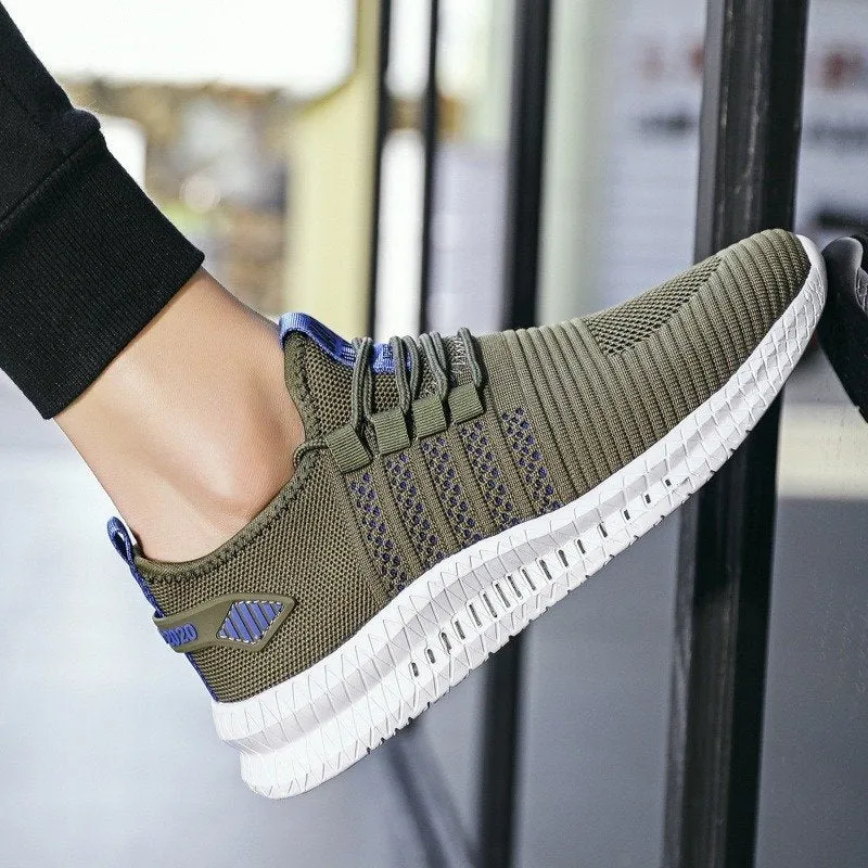 Cuzcare Men Arch Support Sneakers Foldable Rubber Mesh Firm Walking Orthopedic Shoes