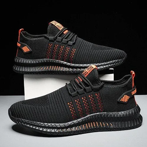 Cuzcare Men Arch Support Sneakers Foldable Rubber Mesh Firm Walking Orthopedic Shoes