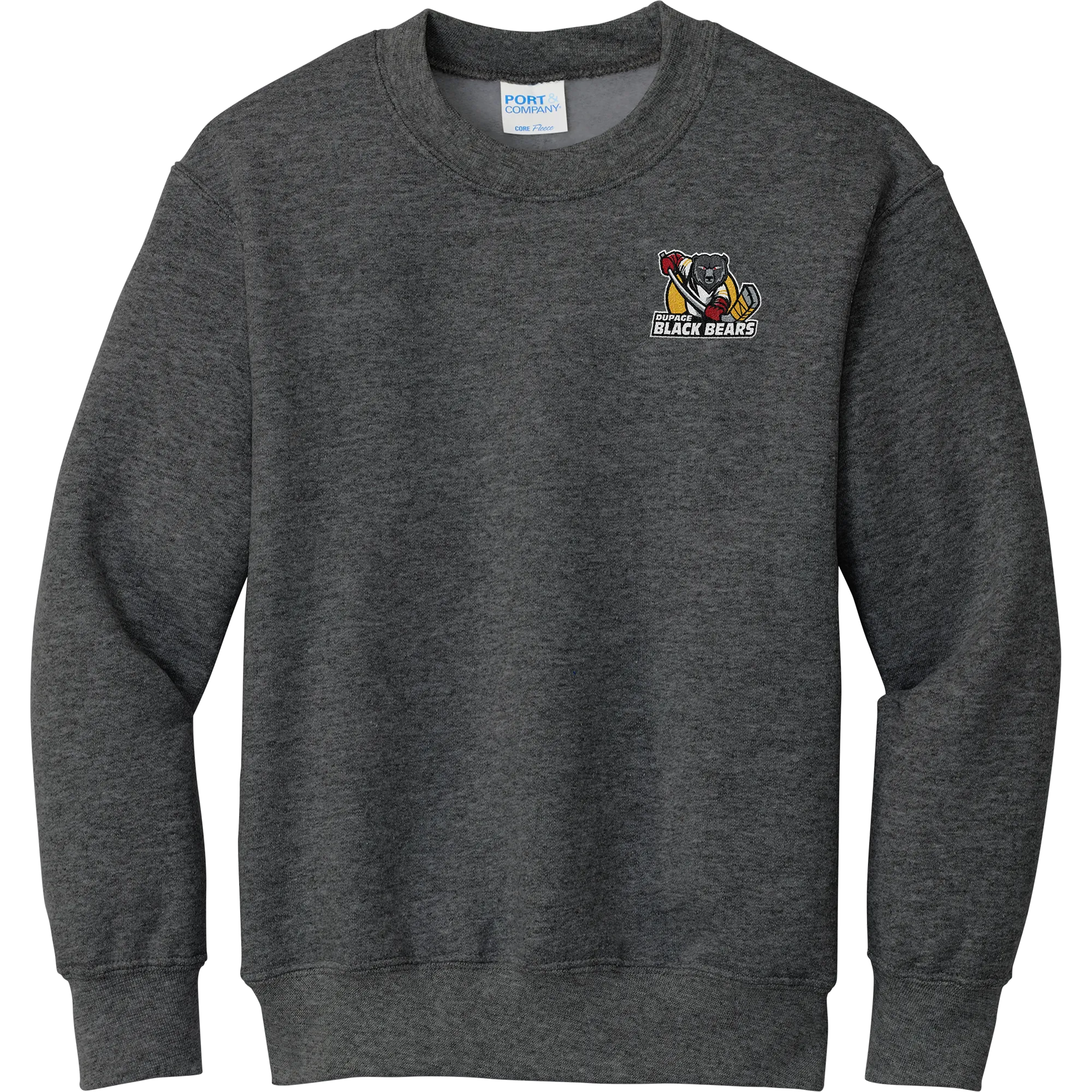 Dupage Black Bears Youth Core Fleece Crewneck Sweatshirt