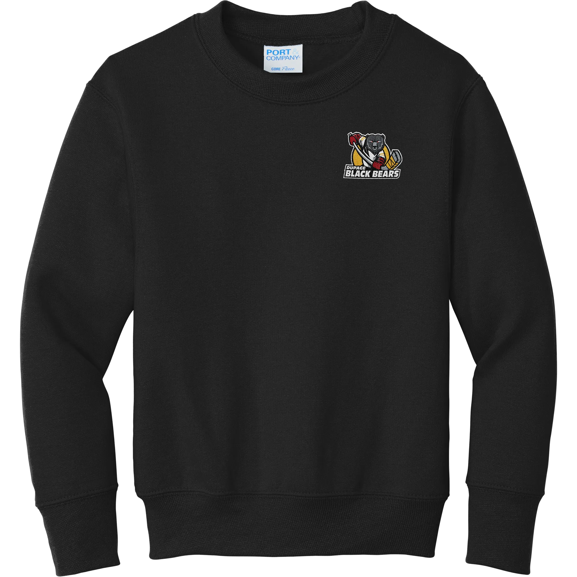 Dupage Black Bears Youth Core Fleece Crewneck Sweatshirt