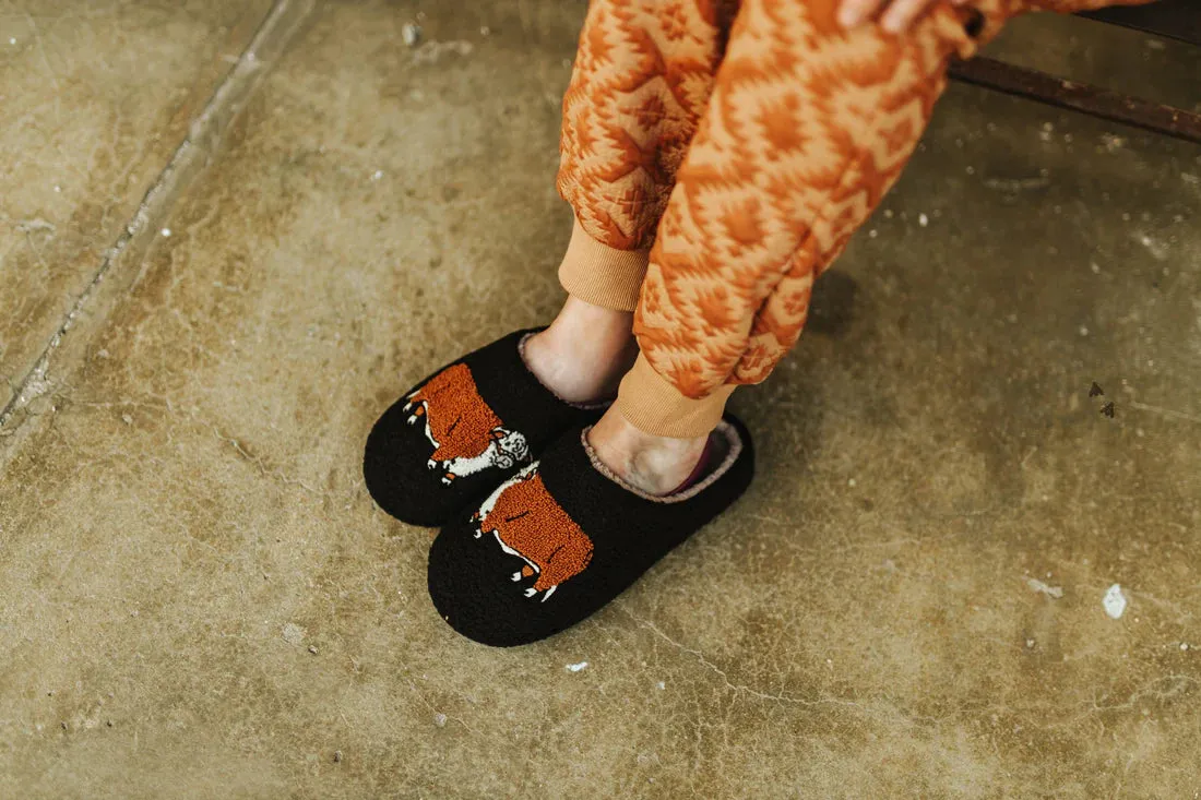 Hereford Sways Black Slipper Slides