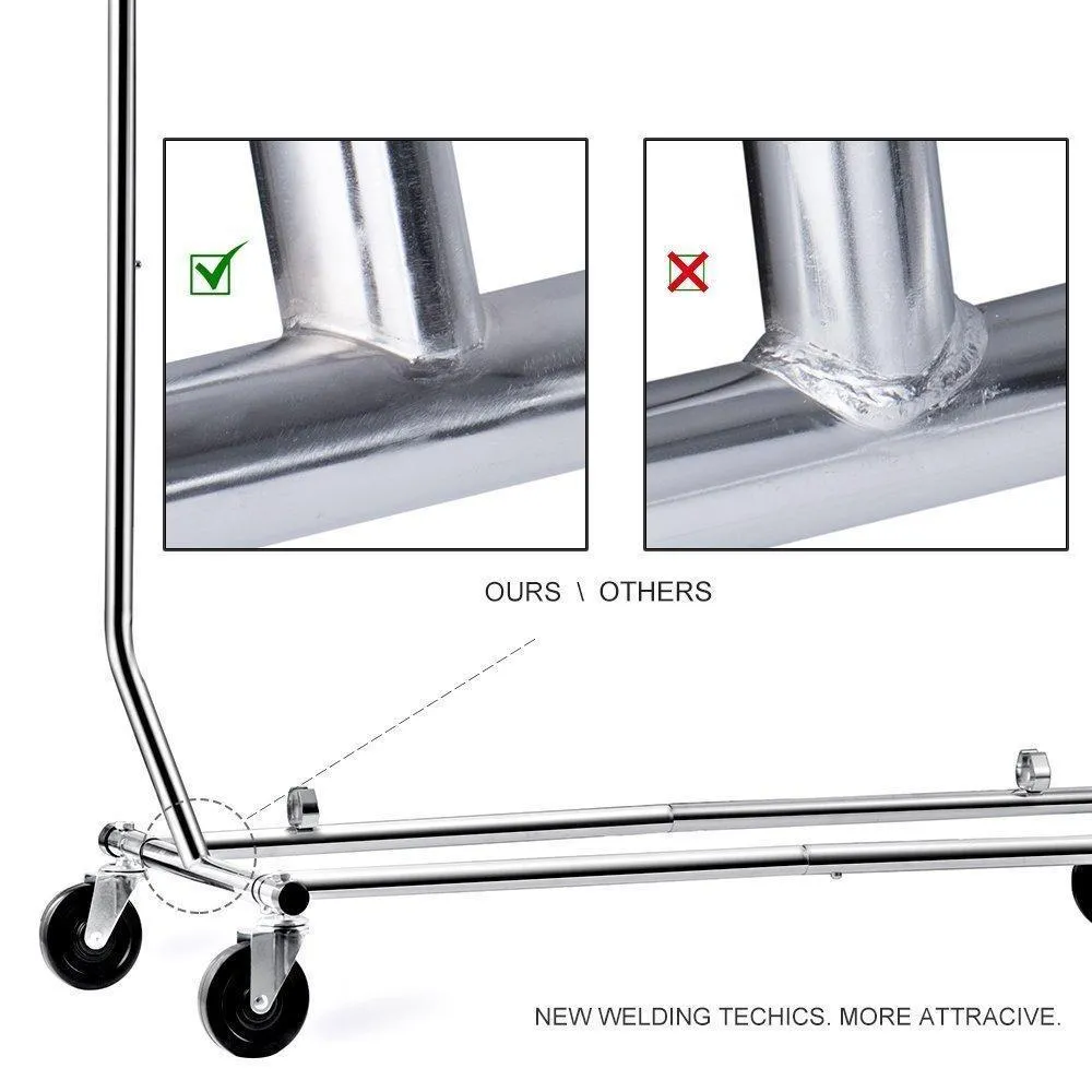 House Day Portable Clothes Rack, Portable Closet, Rolling Clothes Rack, Foldable Clothes Stand Commercial Grade for Professional Use