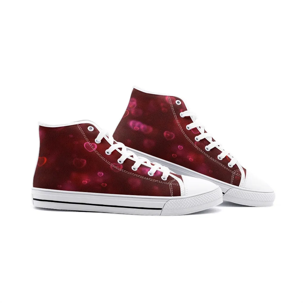 Love Heart Unisex High Top Canvas Shoes