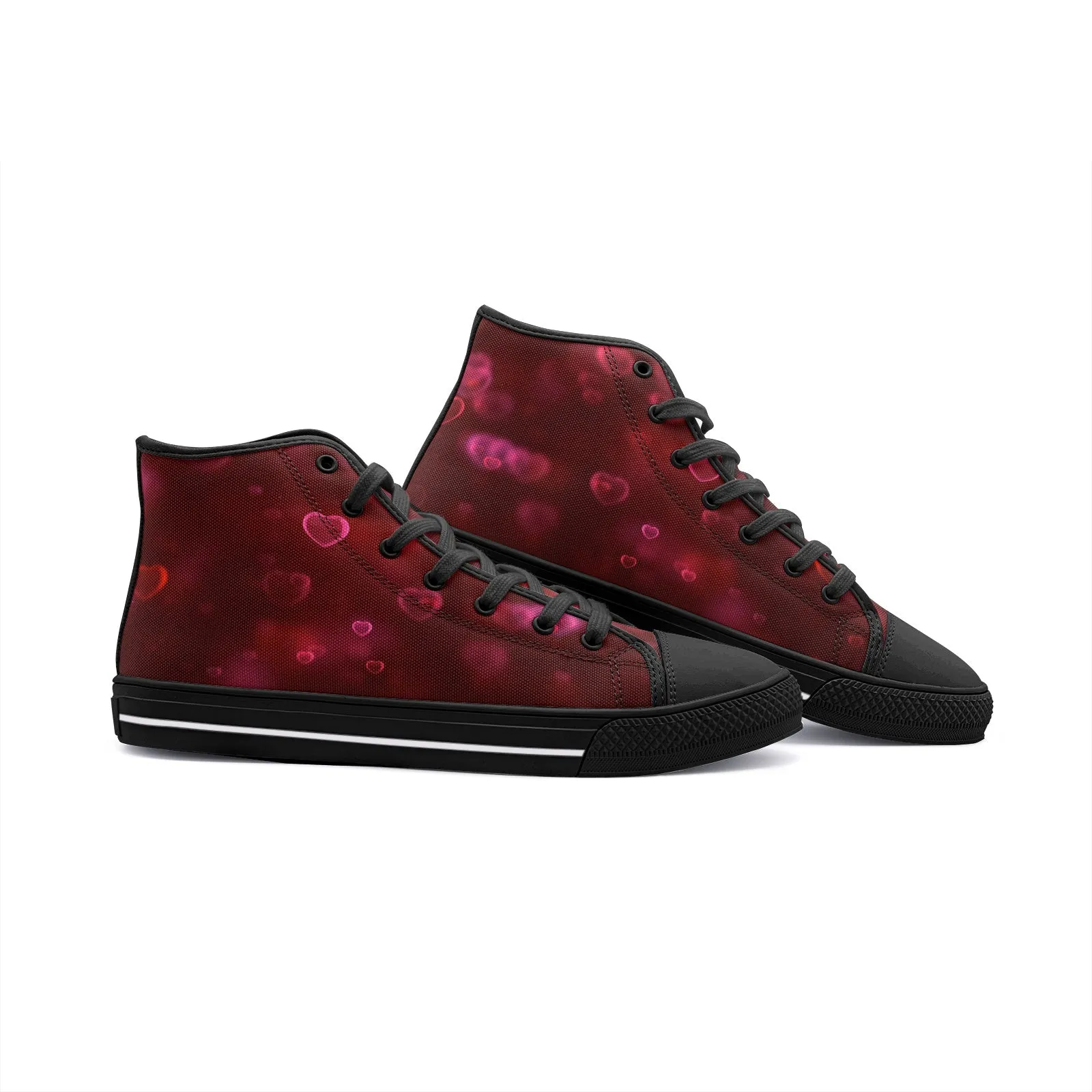 Love Heart Unisex High Top Canvas Shoes
