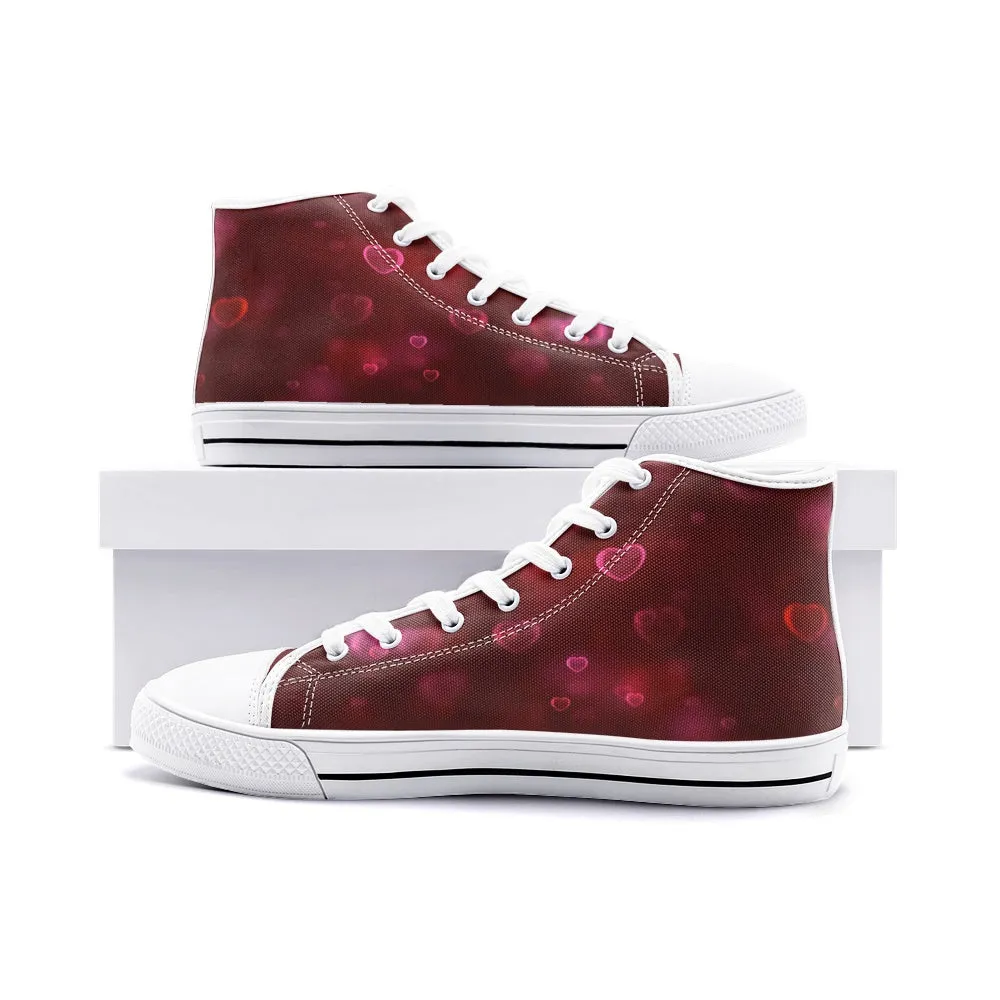 Love Heart Unisex High Top Canvas Shoes