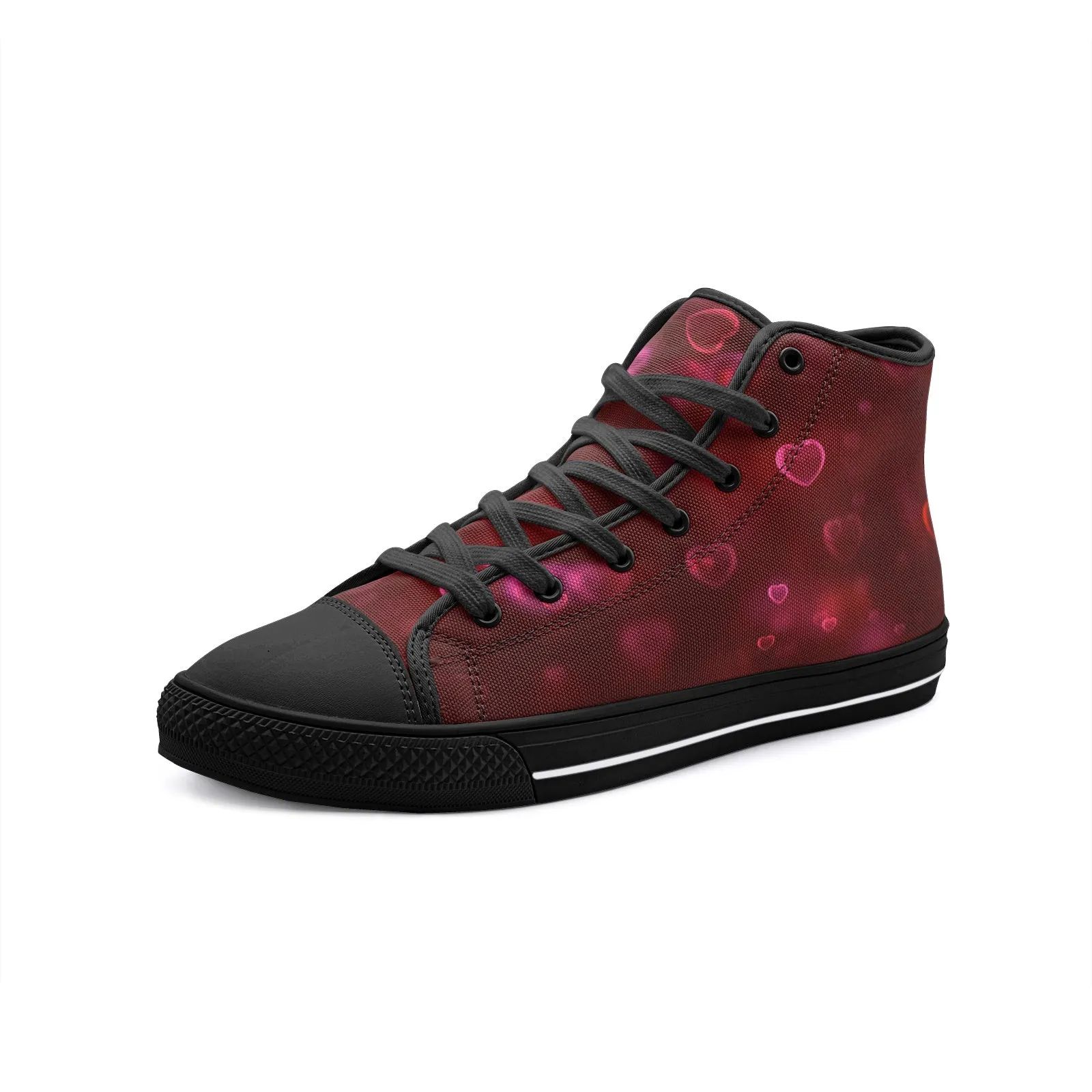 Love Heart Unisex High Top Canvas Shoes