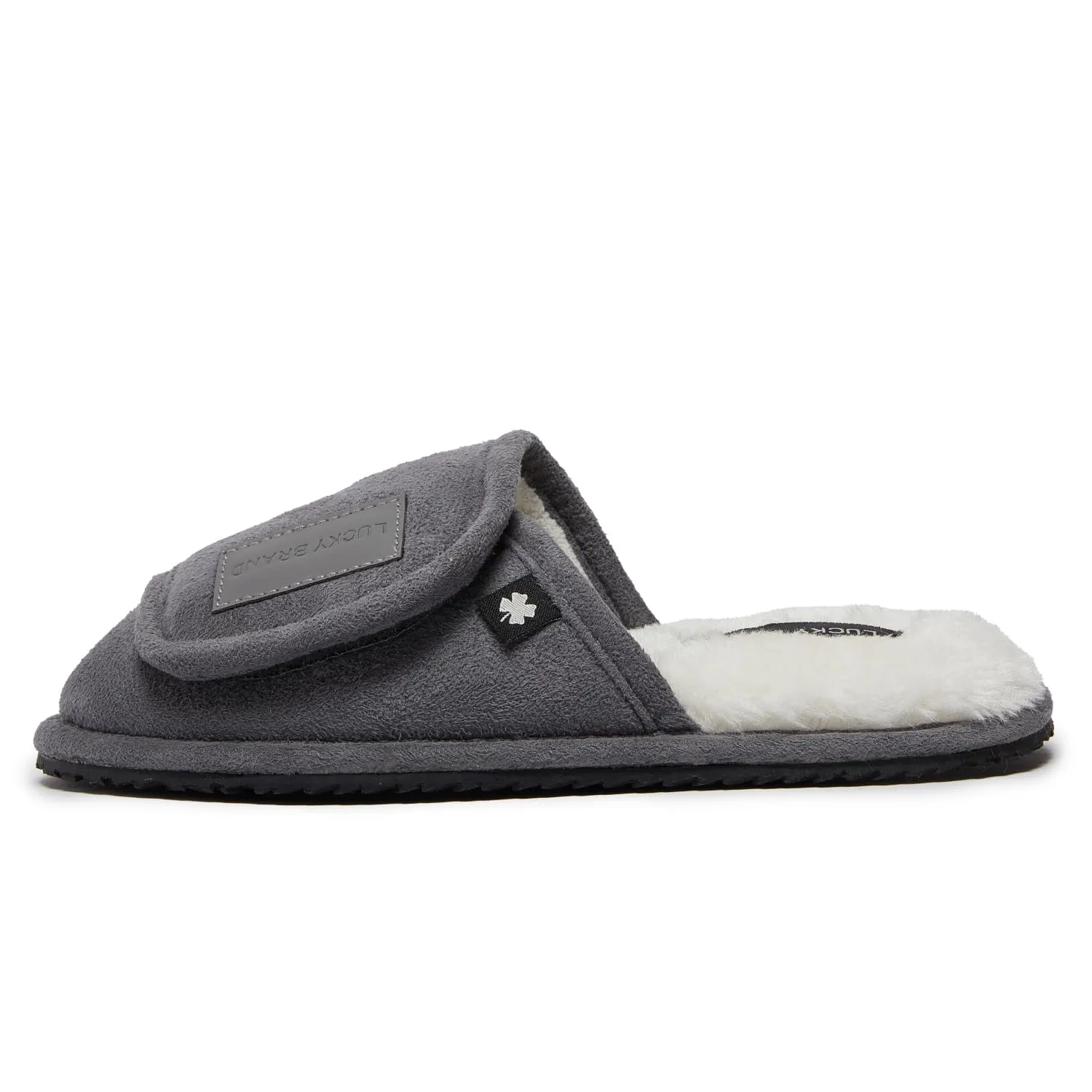 Lucky Brand Boys Slippers - Fuzzy Non Slip Memory Foam House Slippers for Kids - Plush Soft Rubber Sole Bedroom Shoes