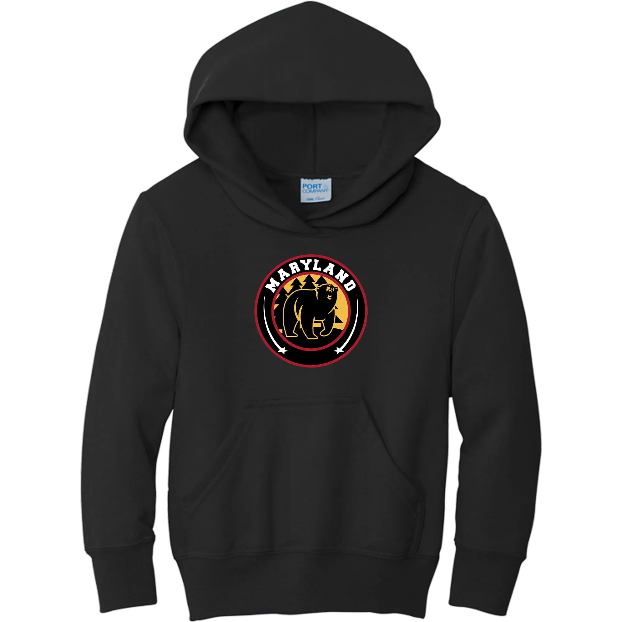 Maryland Black Bears Youth Core Fleece Pullover Hooded Sweatshirt