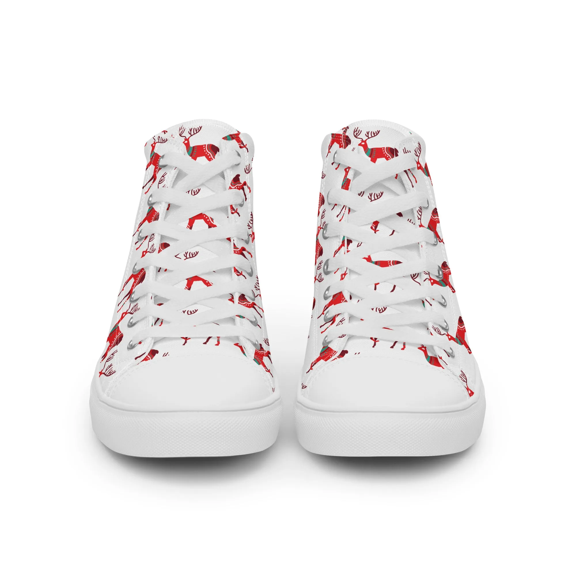 Men Christmas High Top Canvas Shoes (Glamourange Holiday Magic Canvas Shoes For Men - 001)