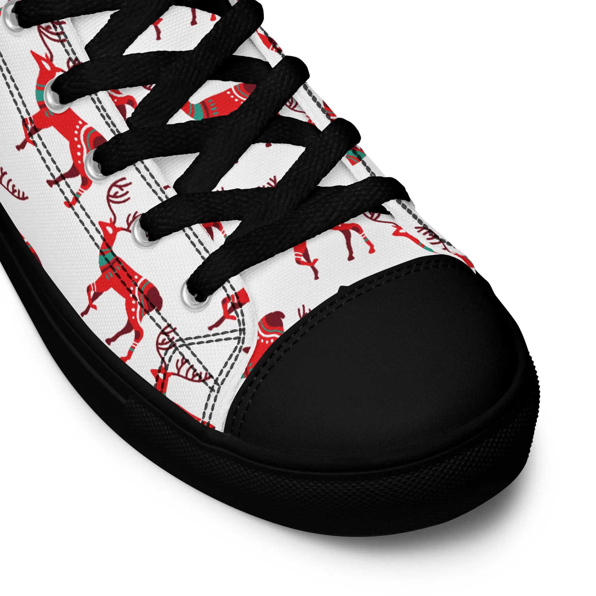 Men Christmas High Top Canvas Shoes (Glamourange Holiday Magic Canvas Shoes For Men - 001)