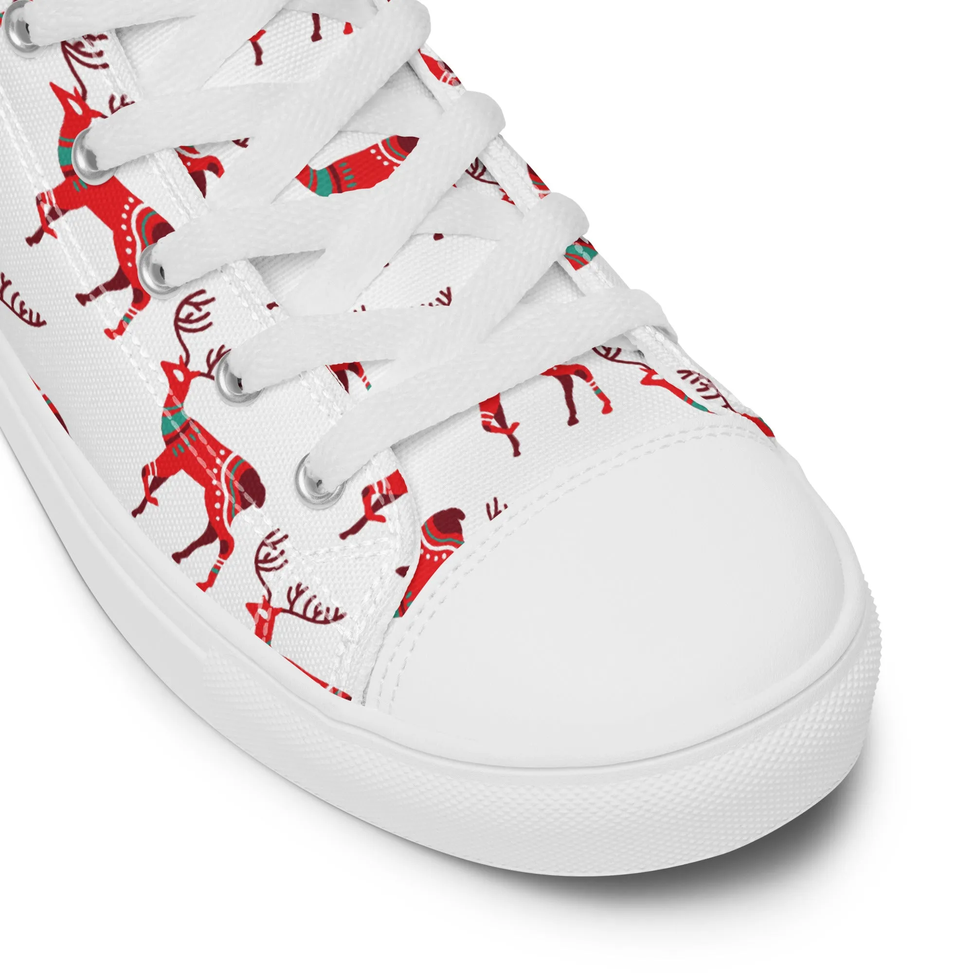 Men Christmas High Top Canvas Shoes (Glamourange Holiday Magic Canvas Shoes For Men - 001)