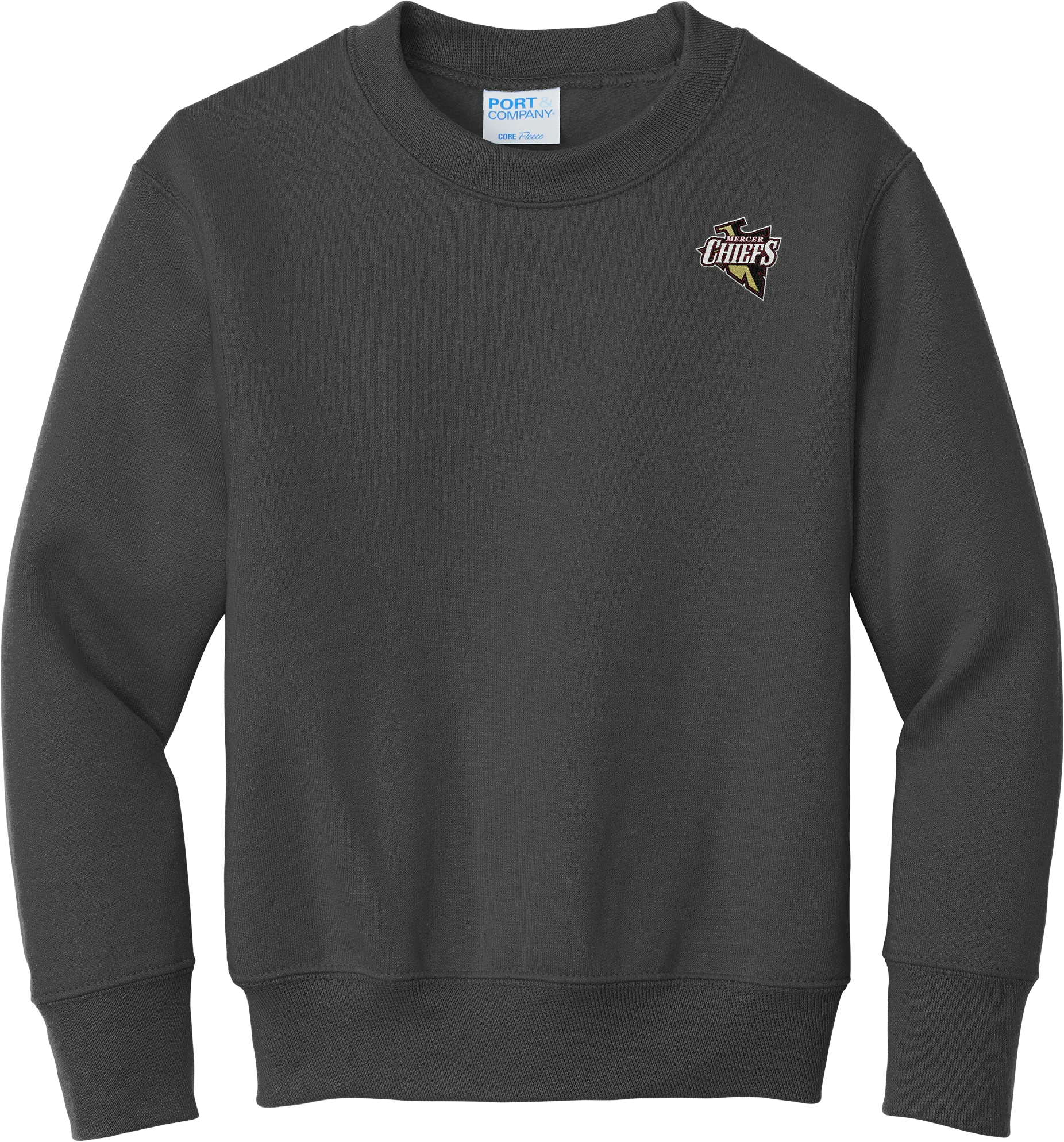 Mercer Chiefs Youth Core Fleece Crewneck Sweatshirt