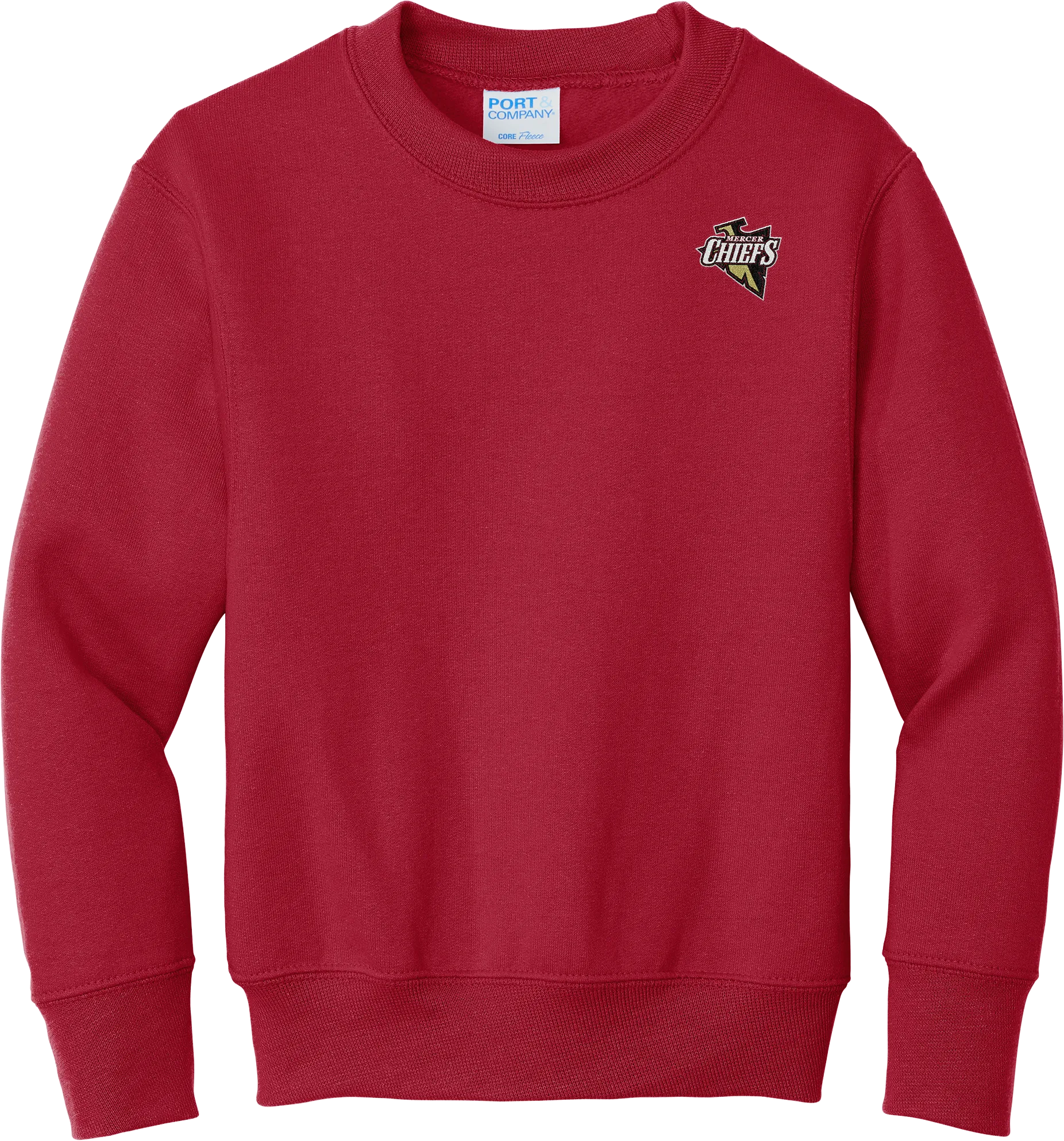 Mercer Chiefs Youth Core Fleece Crewneck Sweatshirt