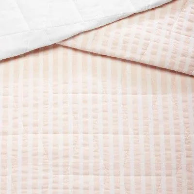 New - Twin Chambray Stripes Kids' Tent Pink - Pillowfort