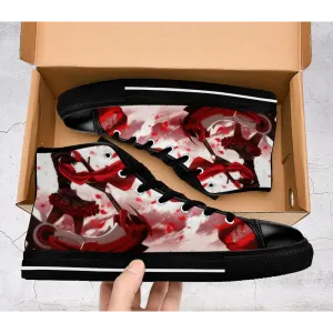 RWBY Red Ruby Rose Shoes High Top Sneakers for Kids and Adults