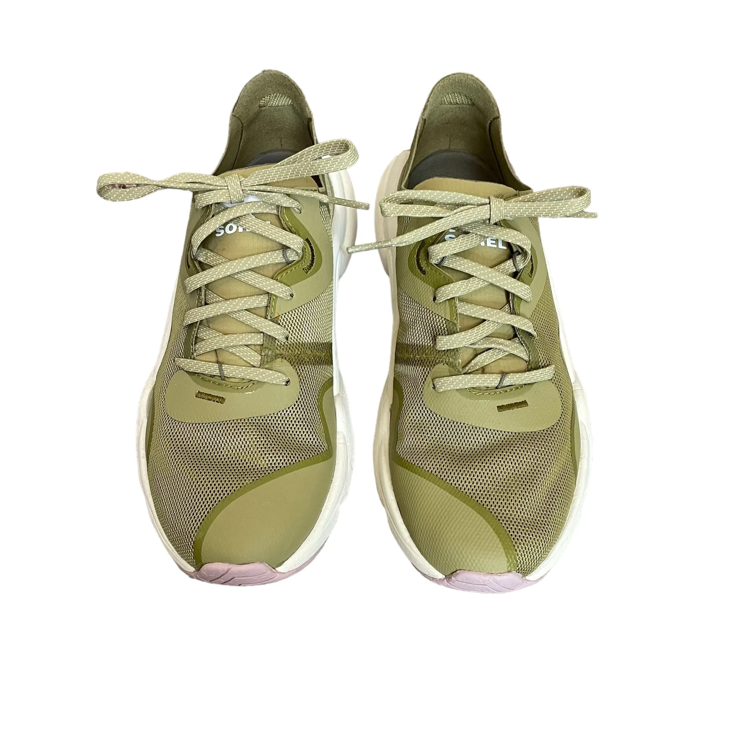 Sorel | Women's Green and Pink Kinetic Rnegd Float Sneakers | Size: 9