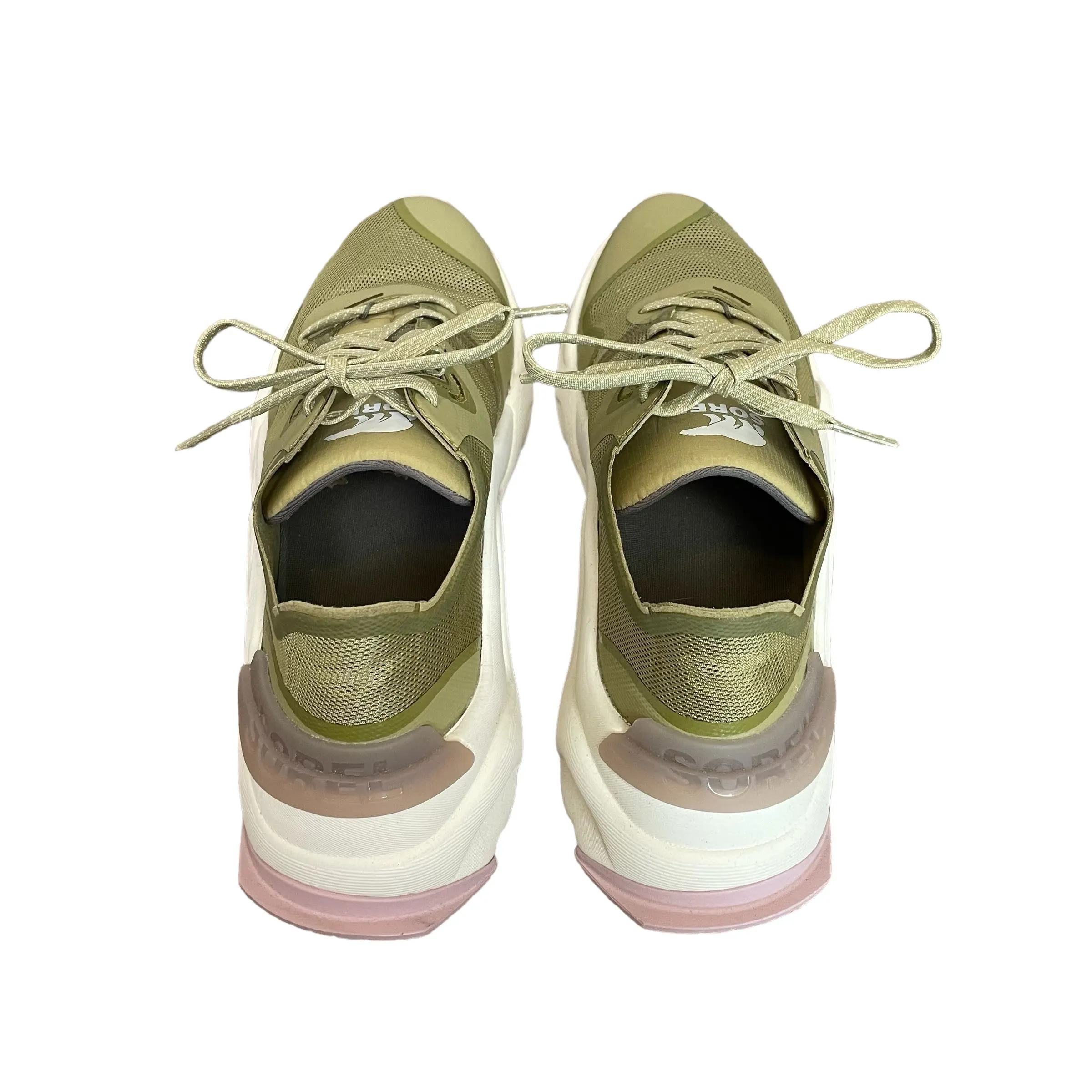 Sorel | Women's Green and Pink Kinetic Rnegd Float Sneakers | Size: 9