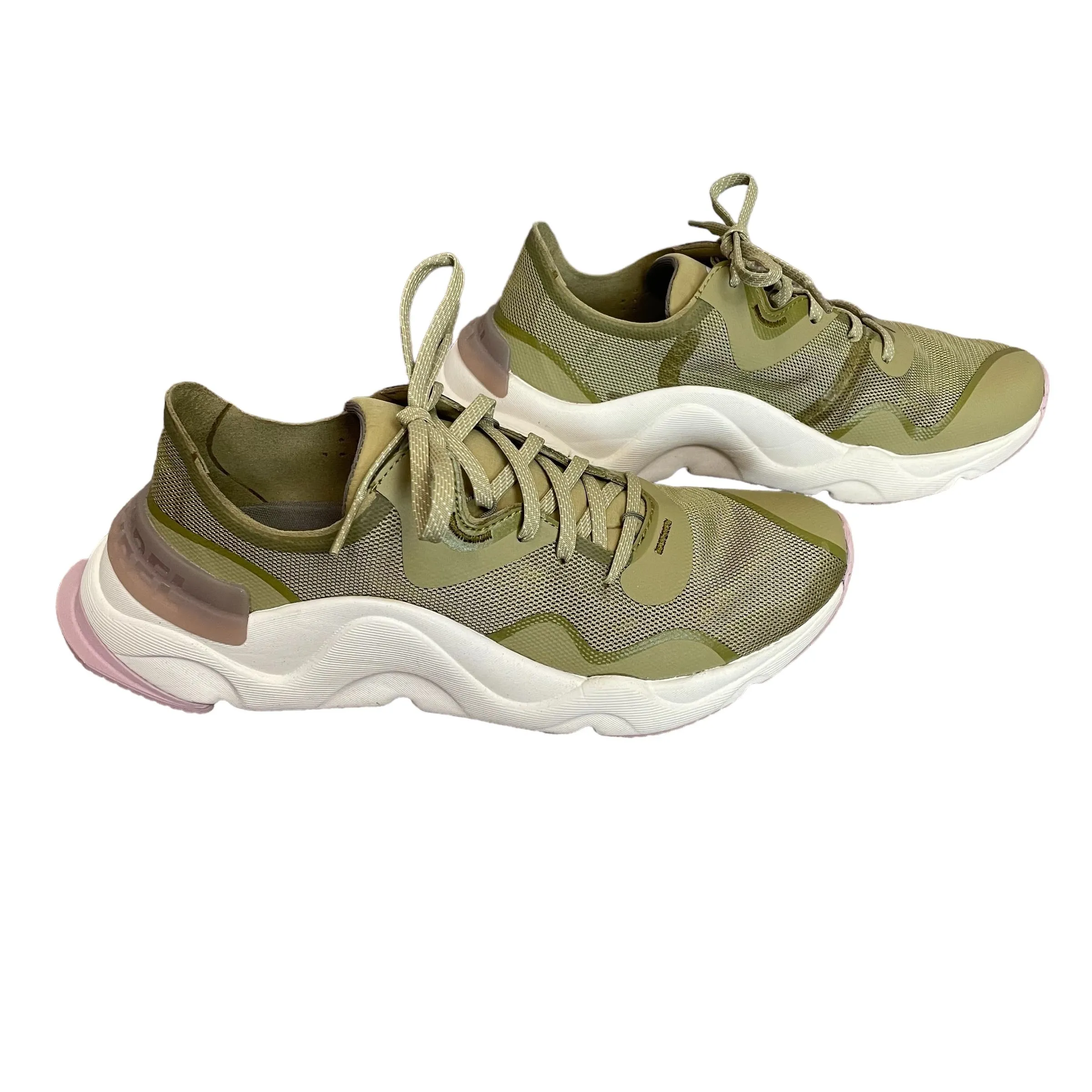 Sorel | Women's Green and Pink Kinetic Rnegd Float Sneakers | Size: 9