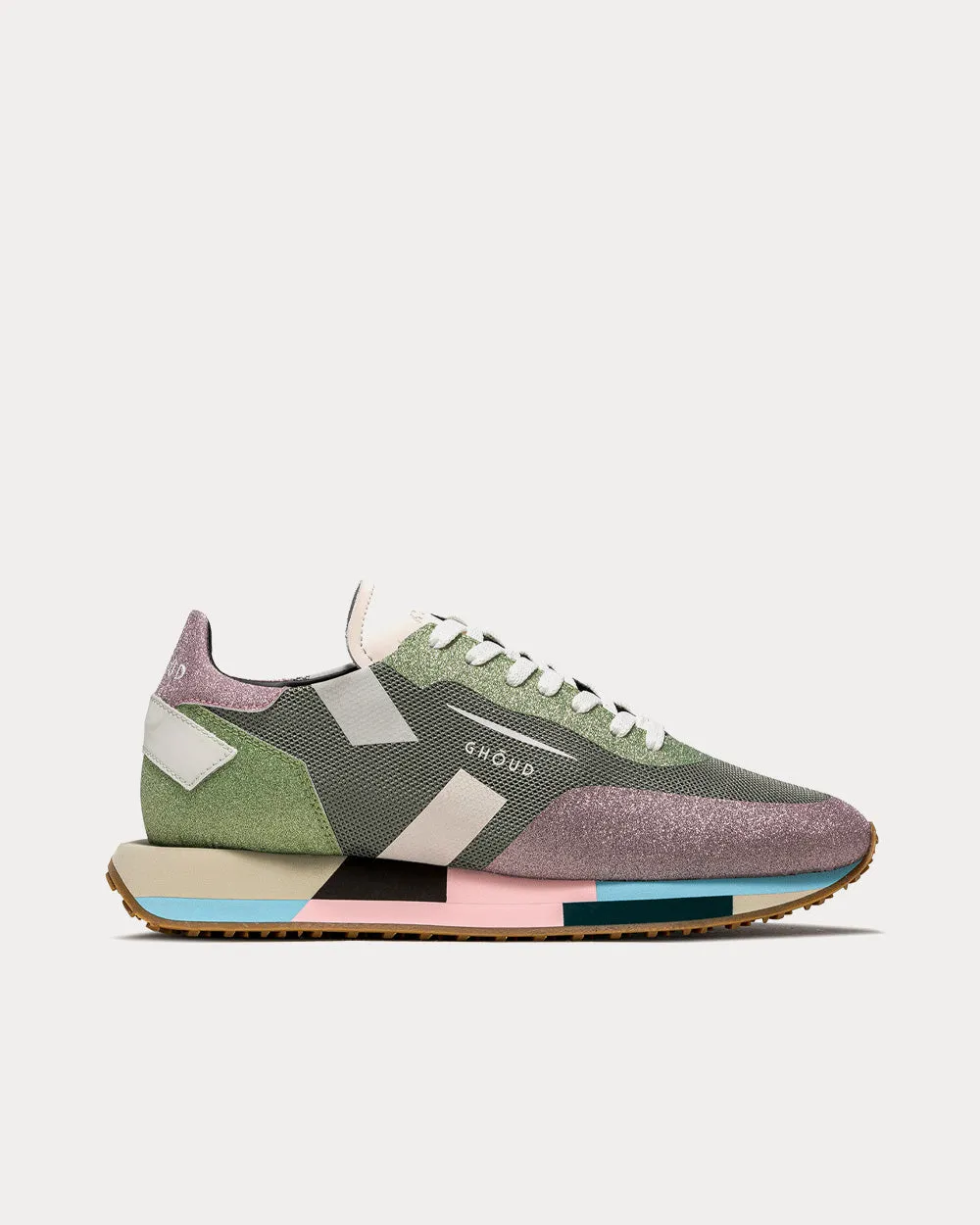 Star Green / Pink Low Top Sneakers
