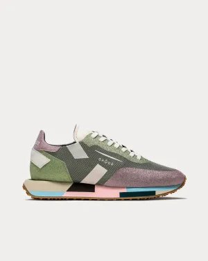 Star Green / Pink Low Top Sneakers