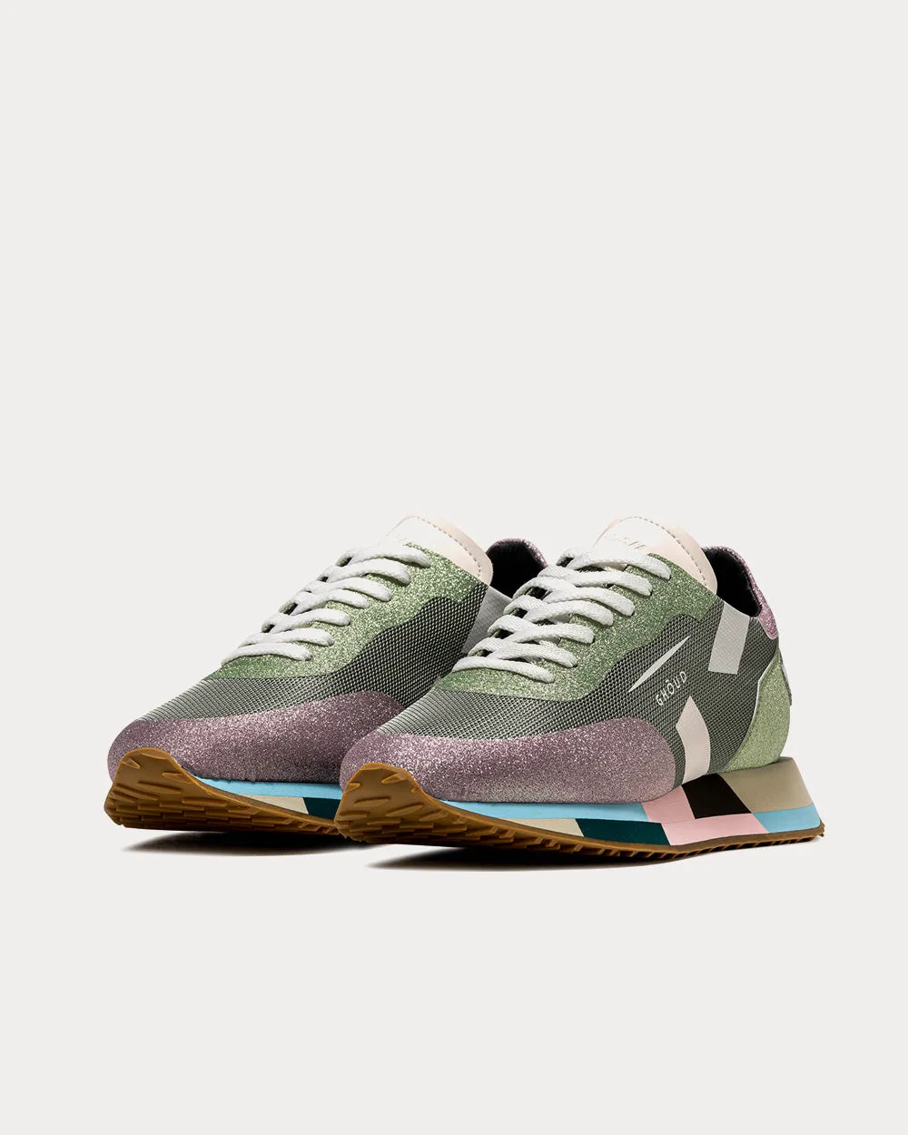 Star Green / Pink Low Top Sneakers