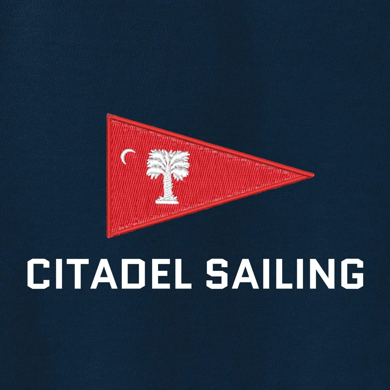 The Citadel, Burgee, Club Sports - Sailing,  Embroidered Unisex Comfort Colors ® Ring Spun Crewneck Sweatshirt