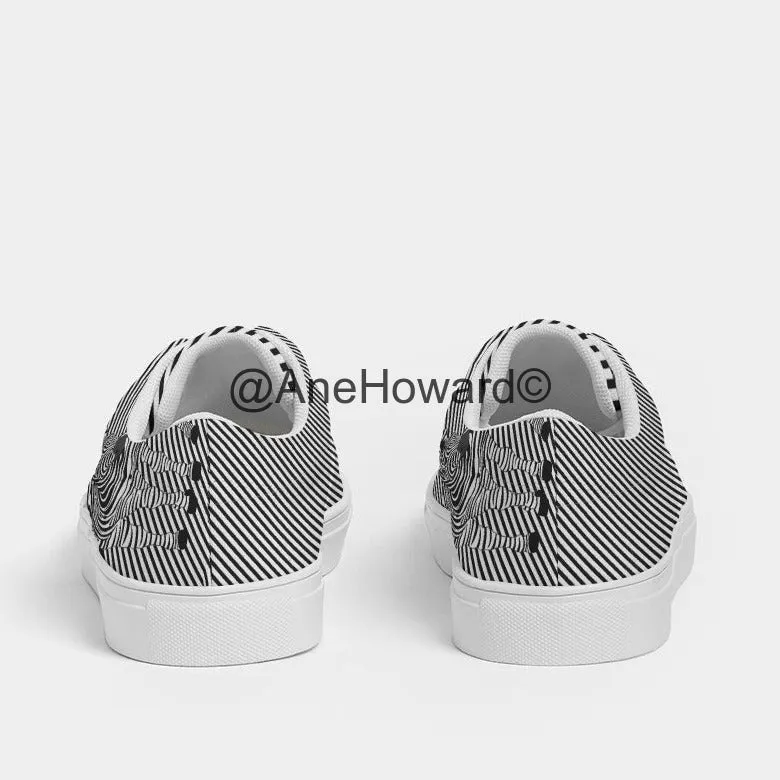 Women's Lace Up Canvas Shoe Zebra