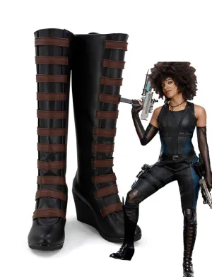 X-Men Deadpool 2 Domino Neena Thurman Cosplay Shoes Boots Custom Made for Adult Men and Women